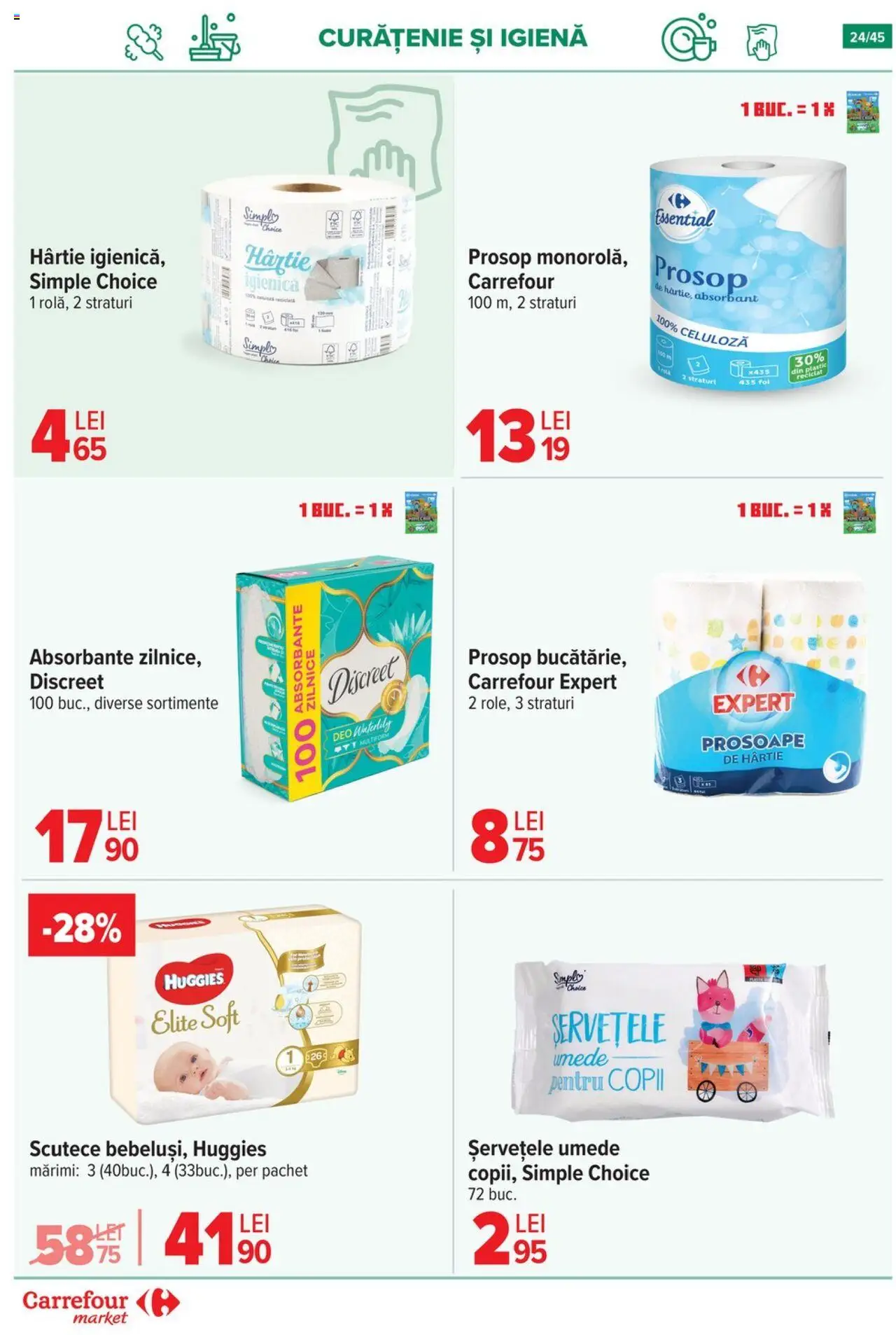 Catalog Carrefour 15 - 27 Octombrie 2025 | Pagina 27 | Produse: Șervețele umede, Absorbante, Scutece