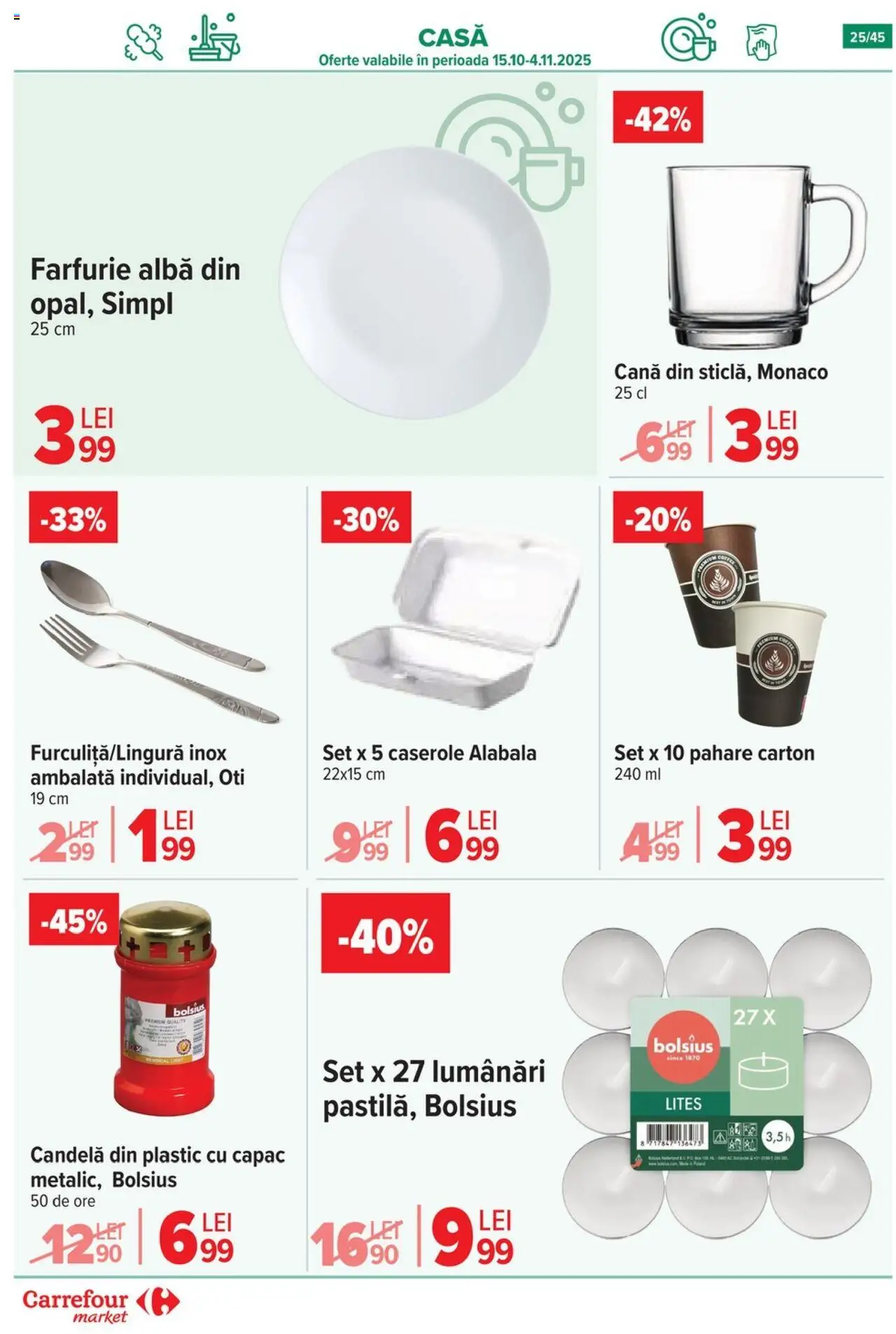 Catalog Carrefour 15 - 27 Octombrie 2025 | Pagina 28 | Produse: Pahare, Caserole, Farfurie