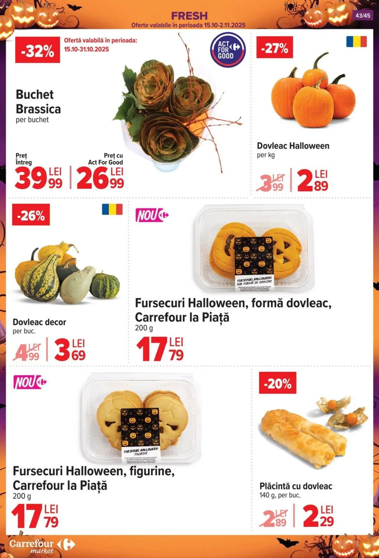Catalog Carrefour 15 - 27 Octombrie 2025 | Pagina 46 | Produse: Dovleac, Plăcintă