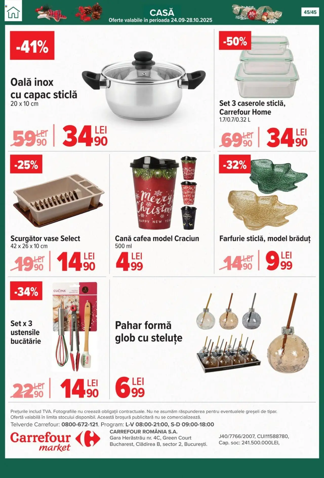 Catalog Carrefour 15 - 27 Octombrie 2025 | Pagina 48 | Produse: Caserole, Bucătărie, Farfurie, Cafea