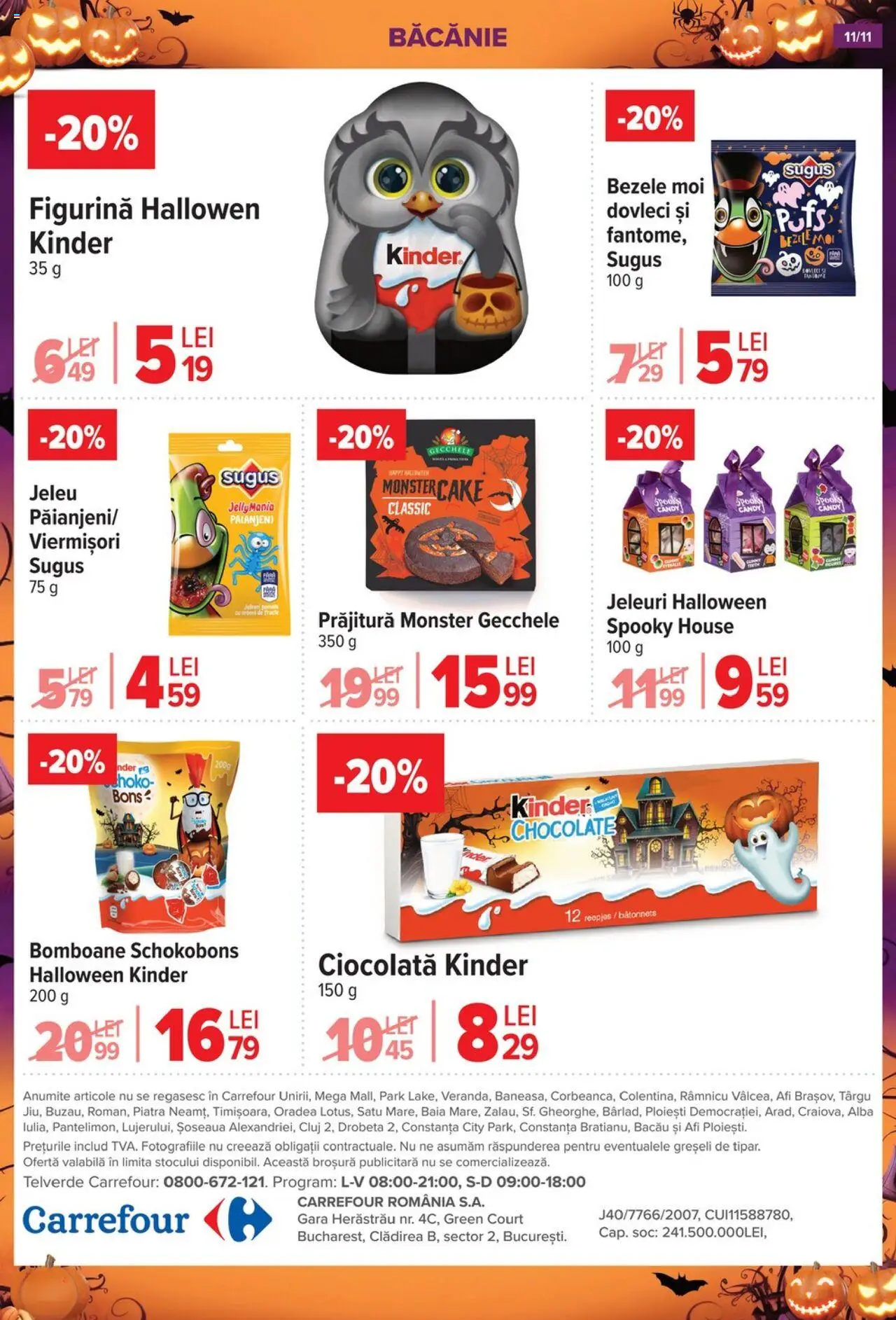 Catalog Carrefour 15 Octombrie - 1 Noiembrie 2025 | Pagina 11 | Produse: Prăjitură, Ciocolată, Bomboane, Jeleuri