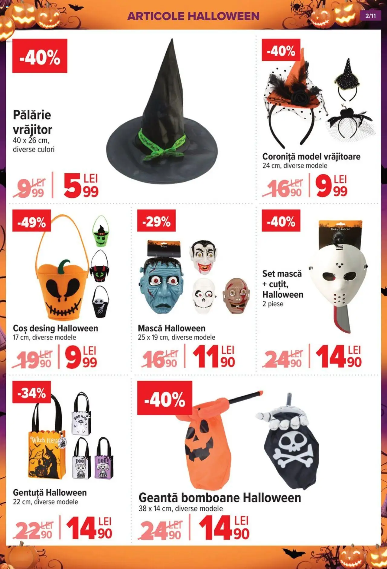 Catalog Carrefour 15 Octombrie - 1 Noiembrie 2025 | Pagina 2 | Produse: Pălărie, Geantă, Coș, Bomboane