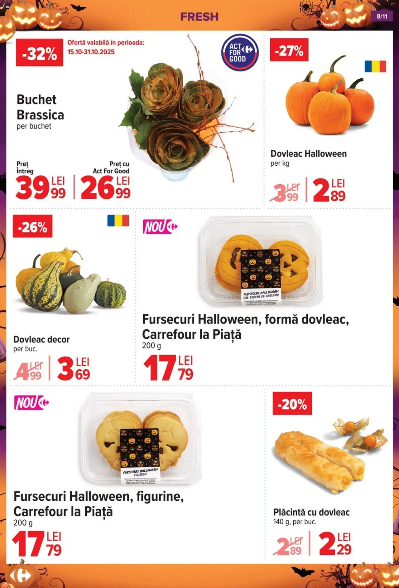 Catalog Carrefour 15 Octombrie - 1 Noiembrie 2025 | Pagina 8 | Produse: Dovleac, Plăcintă