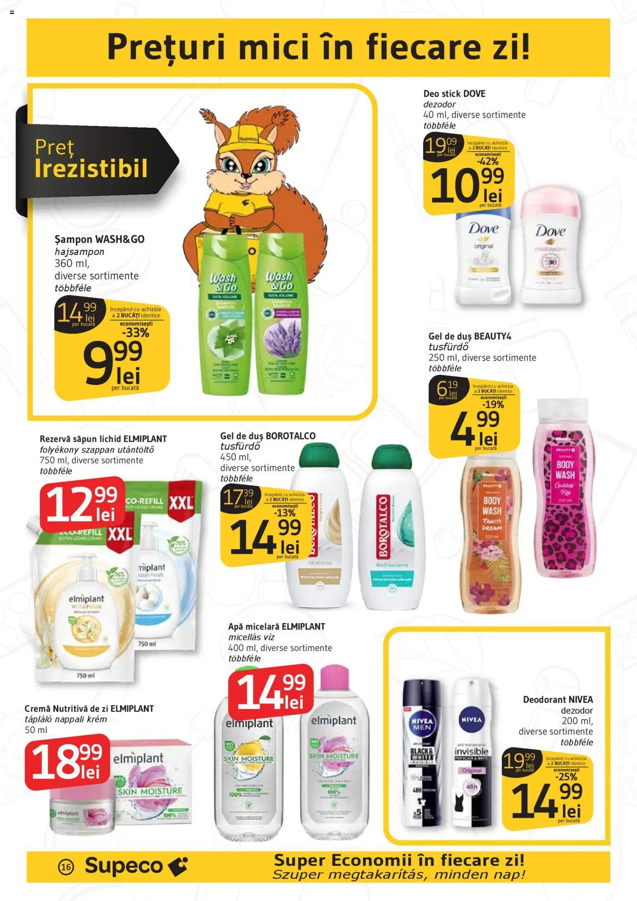Catalog Supeco 16 - 28 Octombrie 2025 | Pagina 16 | Produse: Cremă, Gel de duș, Săpun lichid, Rezervă săpun