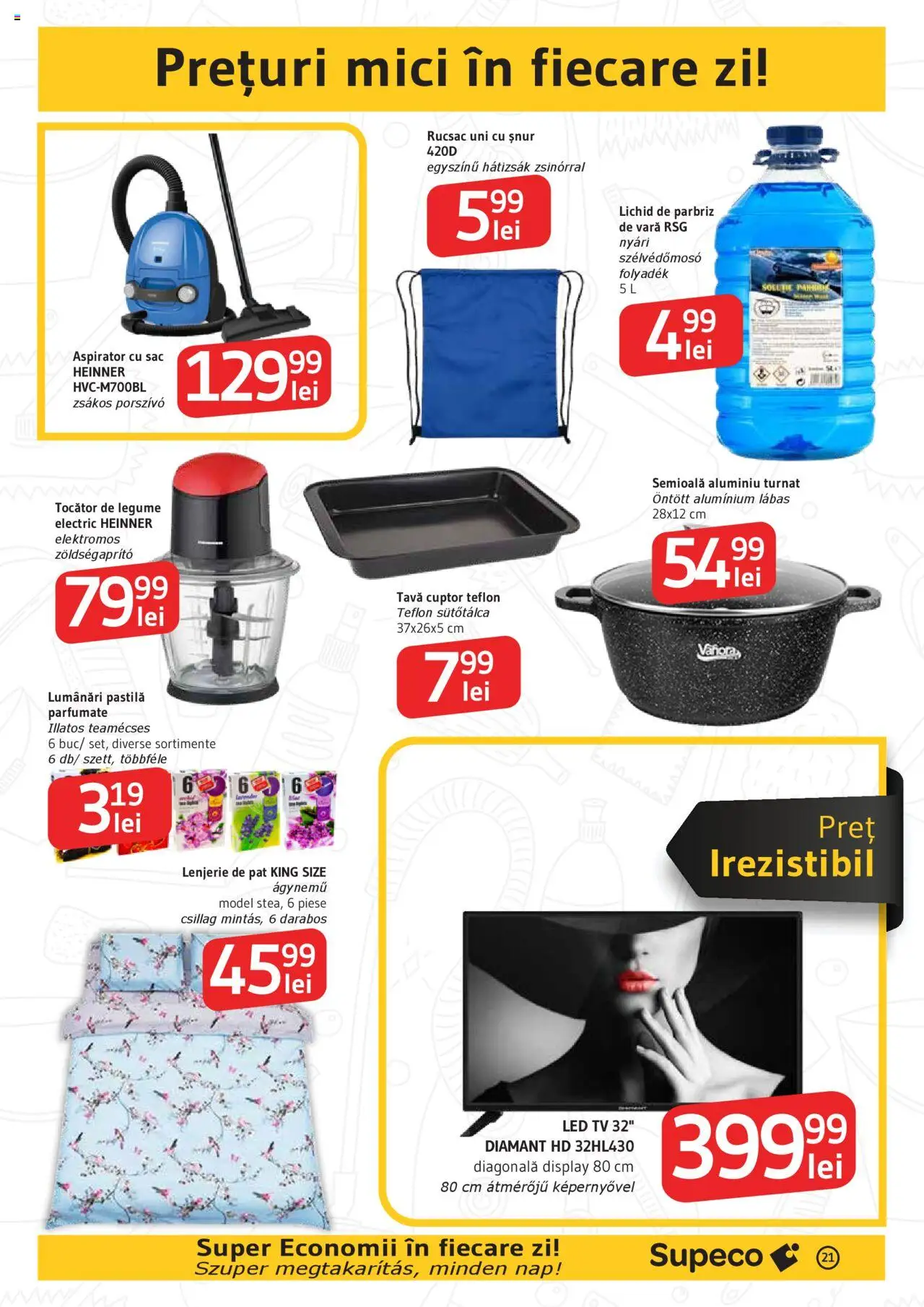 Catalog Supeco 16 - 28 Octombrie 2025 | Pagina 21 | Produse: Cuptor, Lenjerie de pat, Tocător, Rucsac