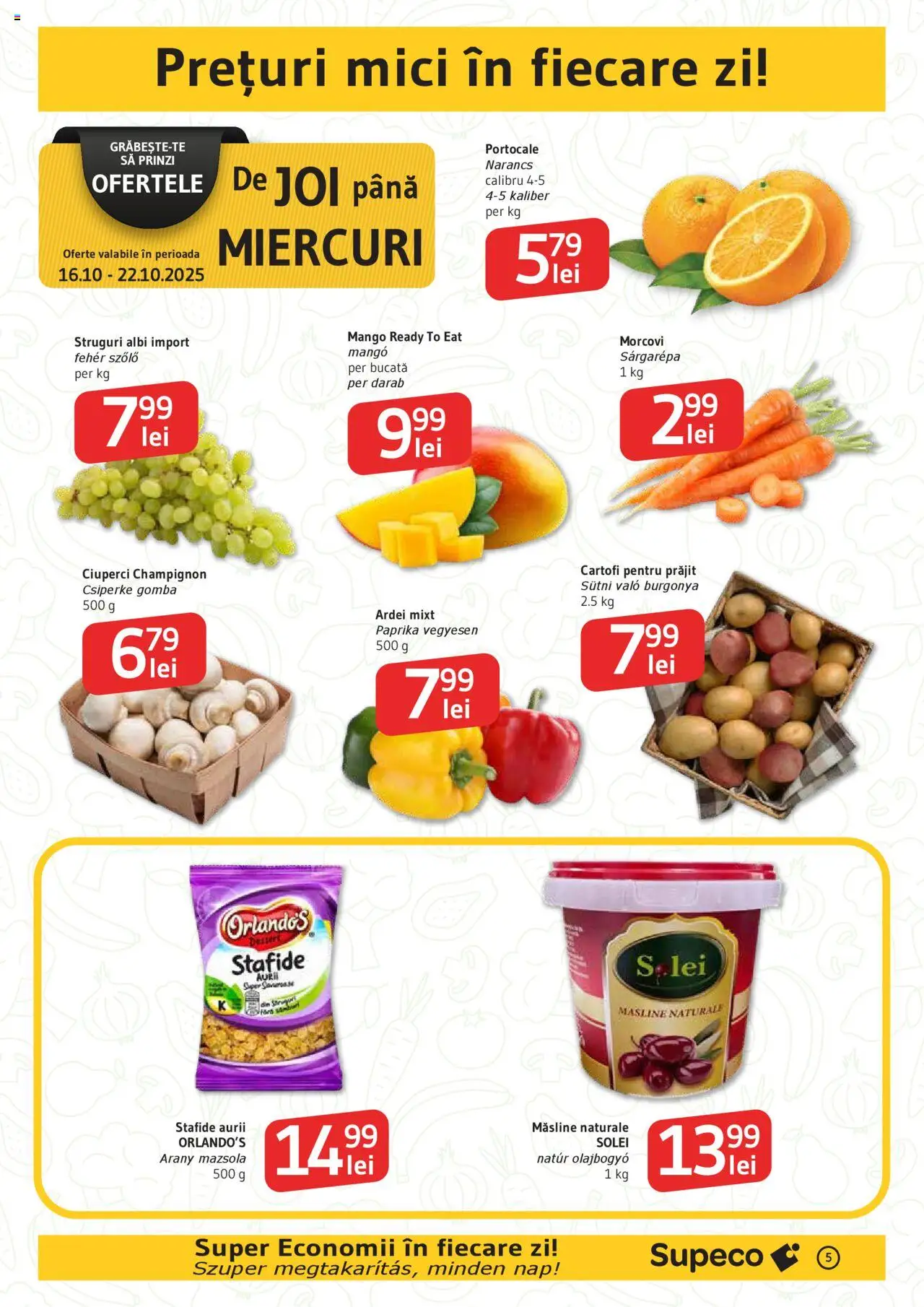 Catalog Supeco 16 - 28 Octombrie 2025 | Pagina 5 | Produse: Măsline, Ardei, Stafide, Mango
