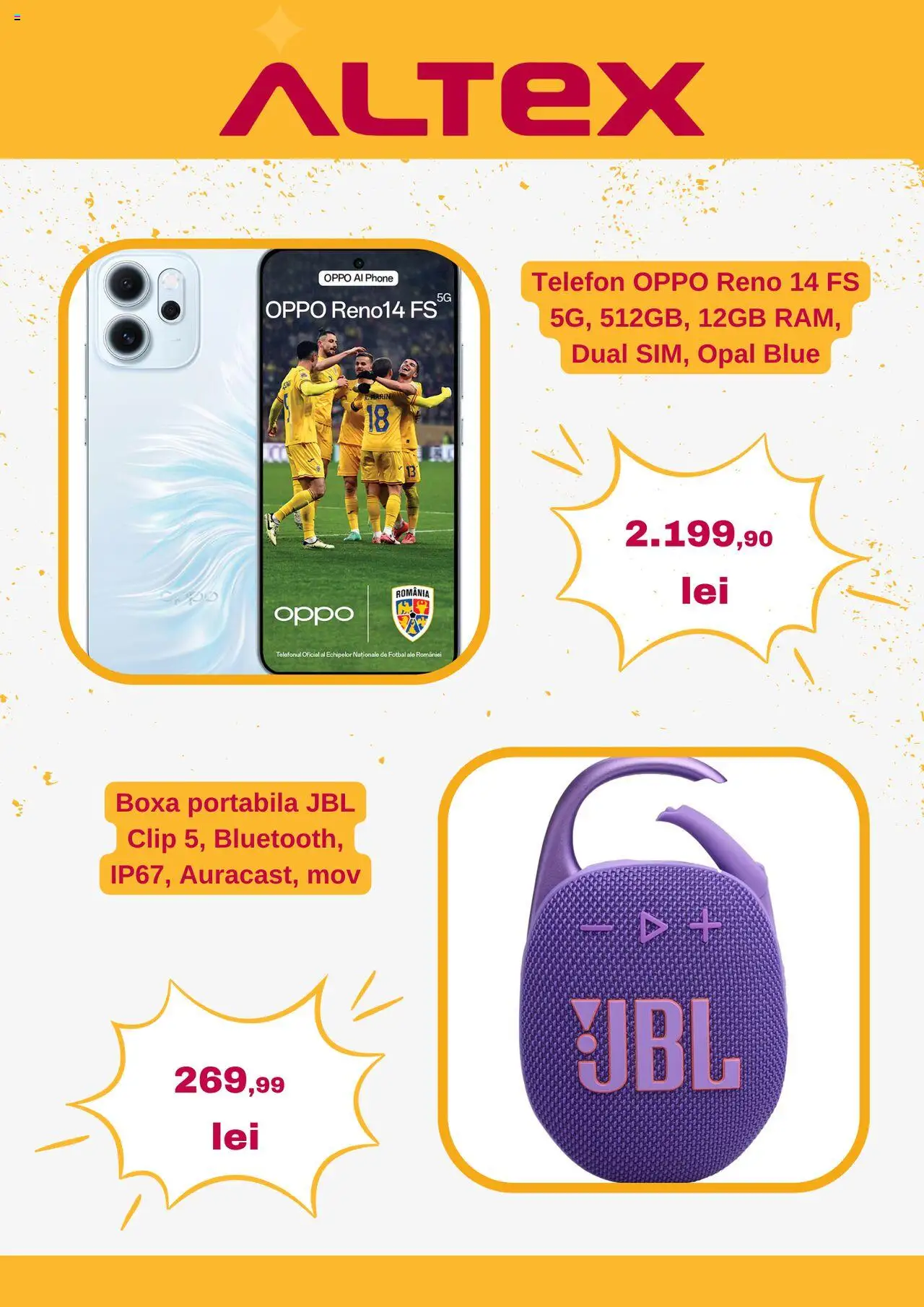 Catalog Altex 16 - 21 Octombrie 2025 | Pagina 2 | Produse: Telefon, Boxă portabilă