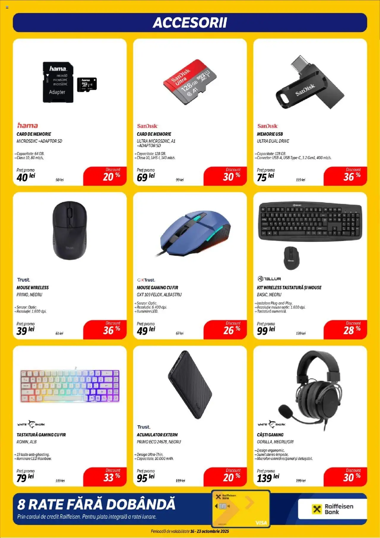 Catalog Flanco 16 - 22 Octombrie 2025 | Pagina 21 | Produse: Mouse, Căști, Conector, Card De Memorie