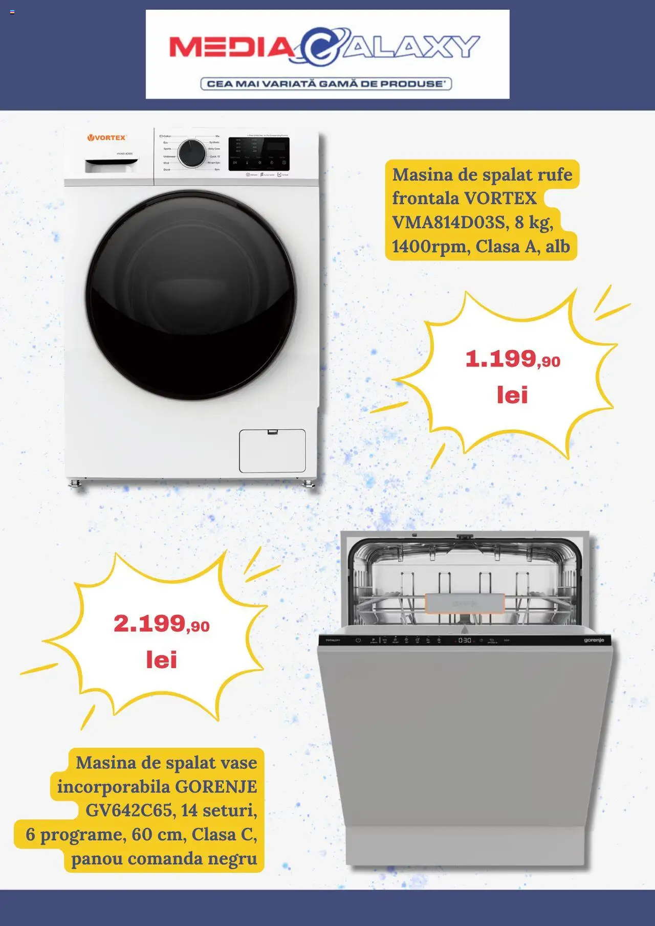 Catalog Media Galaxy 16 - 21 Octombrie 2025 | Pagina 6 | Produse: Mașină De Spălat, Mașină De Spălat Vase
