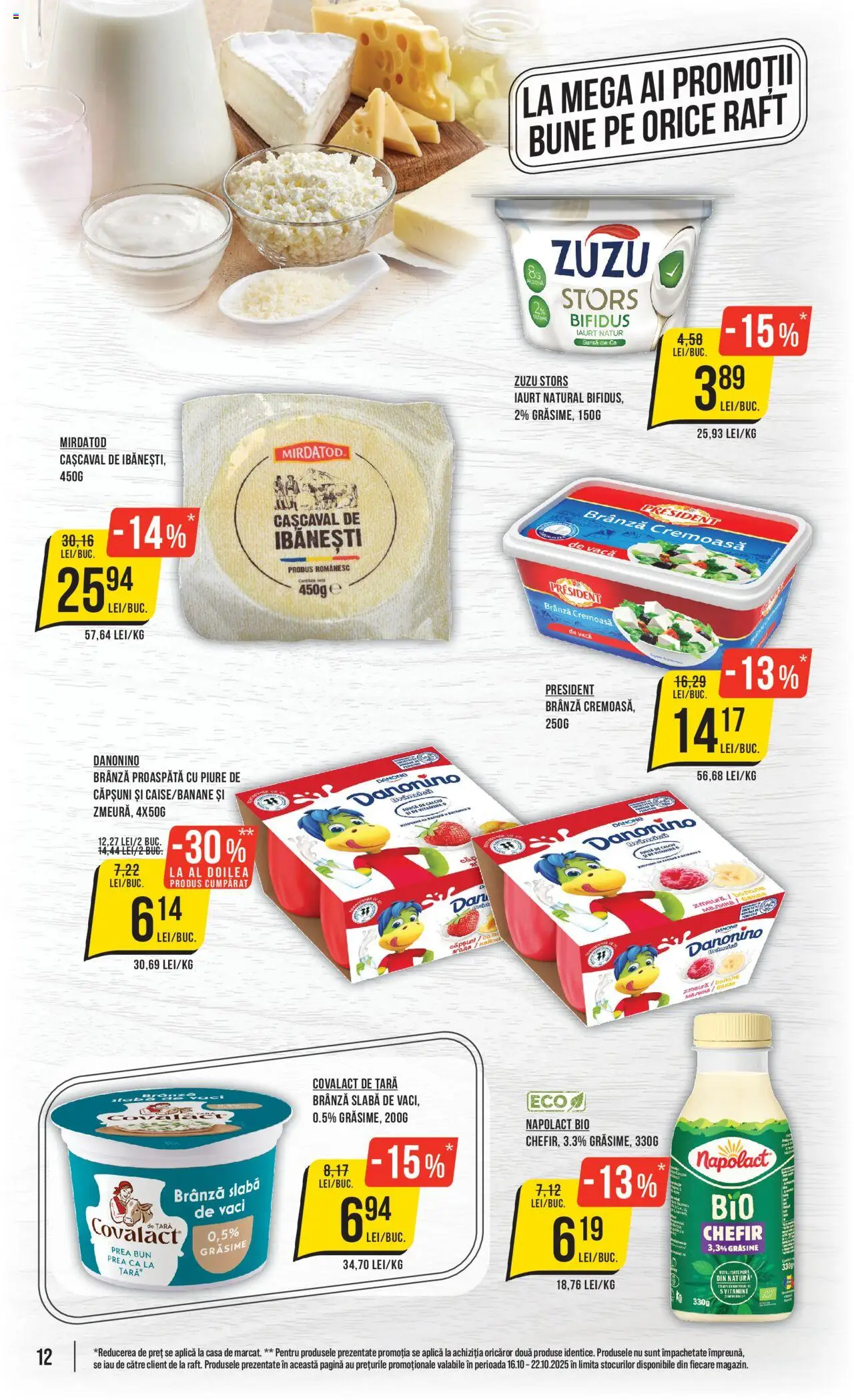 Catalog Mega Image 16 - 21 Octombrie 2025 | Pagina 12 | Produse: Şerit ödül, Cașcaval, Brânză, Căpșuni