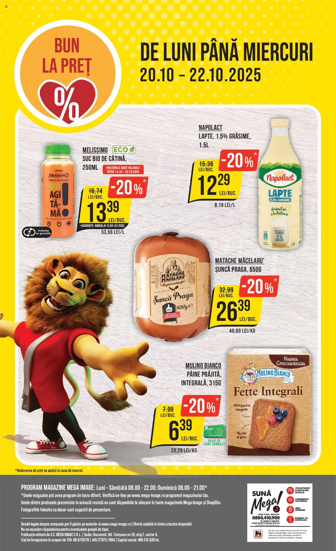 Catalog Mega Image 16 - 21 Octombrie 2025 | Pagina 24 | Produse: Şerit ödül, Lapte, Pâine, Suc