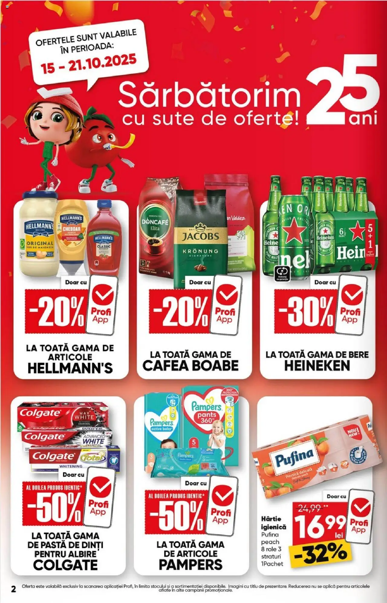 Catalog Profi 15 - 27 Octombrie 2025 | Pagina 2 | Produse: Role, Köpek çiti, Cafea, Pastă de dinți