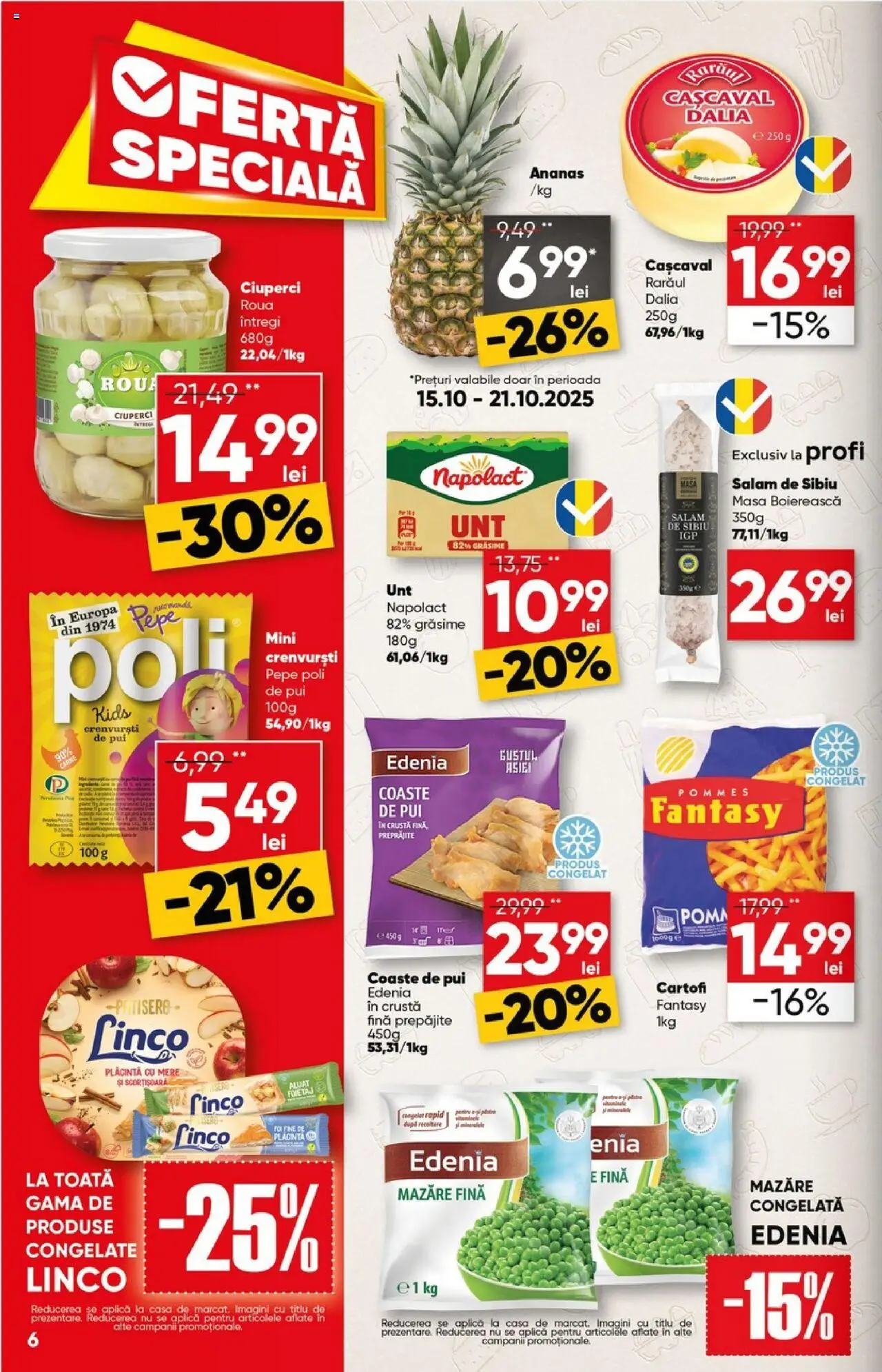 Catalog Profi 15 - 27 Octombrie 2025 | Pagina 6 | Produse: Masă, Cașcaval, Crenvurști, Salam