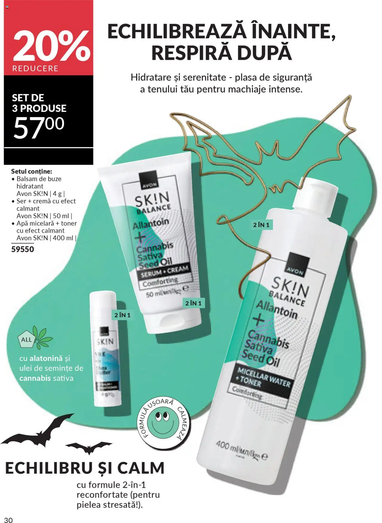 Catalog Avon 14 - 30 Octombrie 2025 | Pagina 30 | Produse: Serum, Balsam, Cremă, Apă micelară