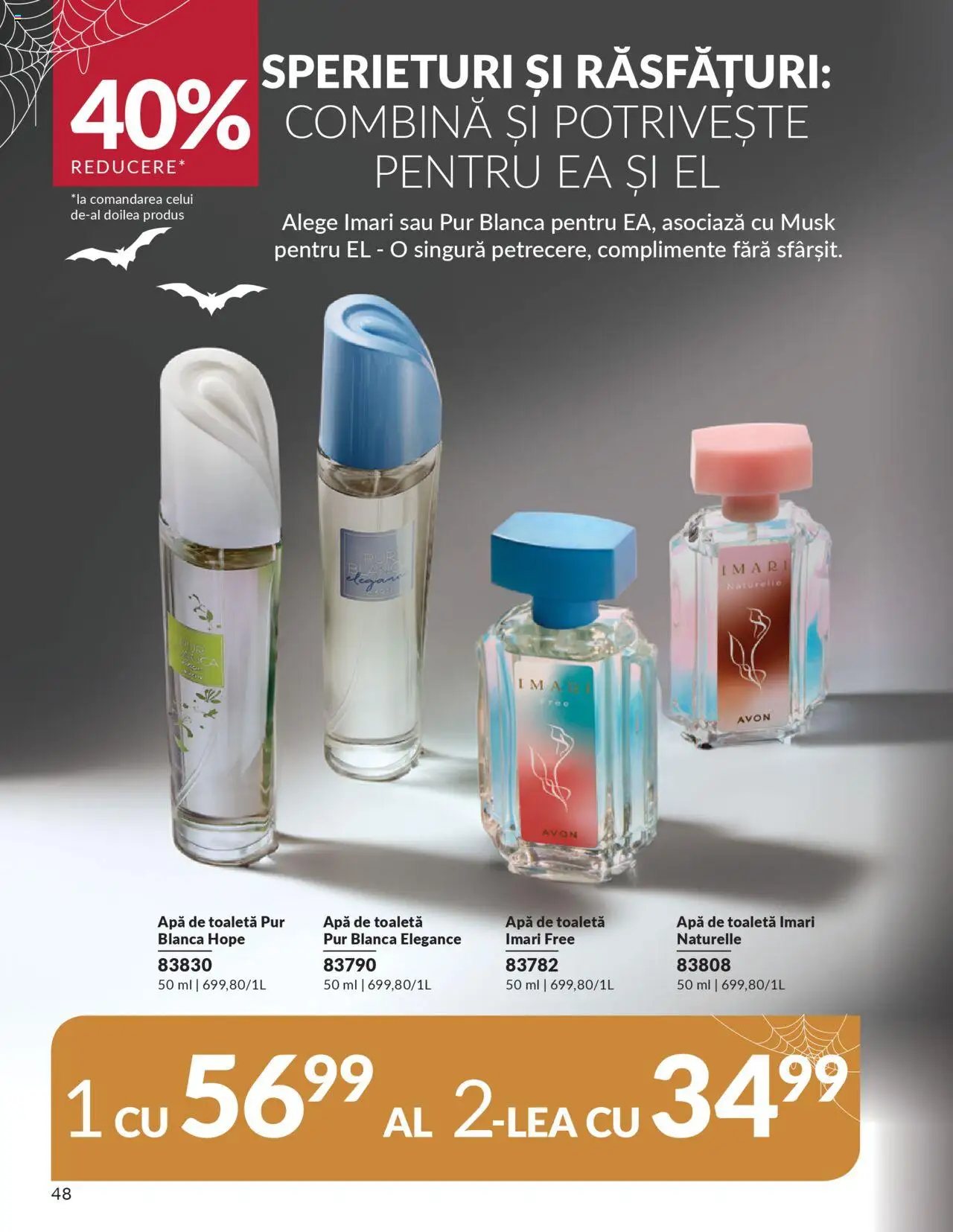 Catalog Avon 14 - 30 Octombrie 2025 | Pagina 48 | Produse: Toaletă, Apă de toaletă, Apă