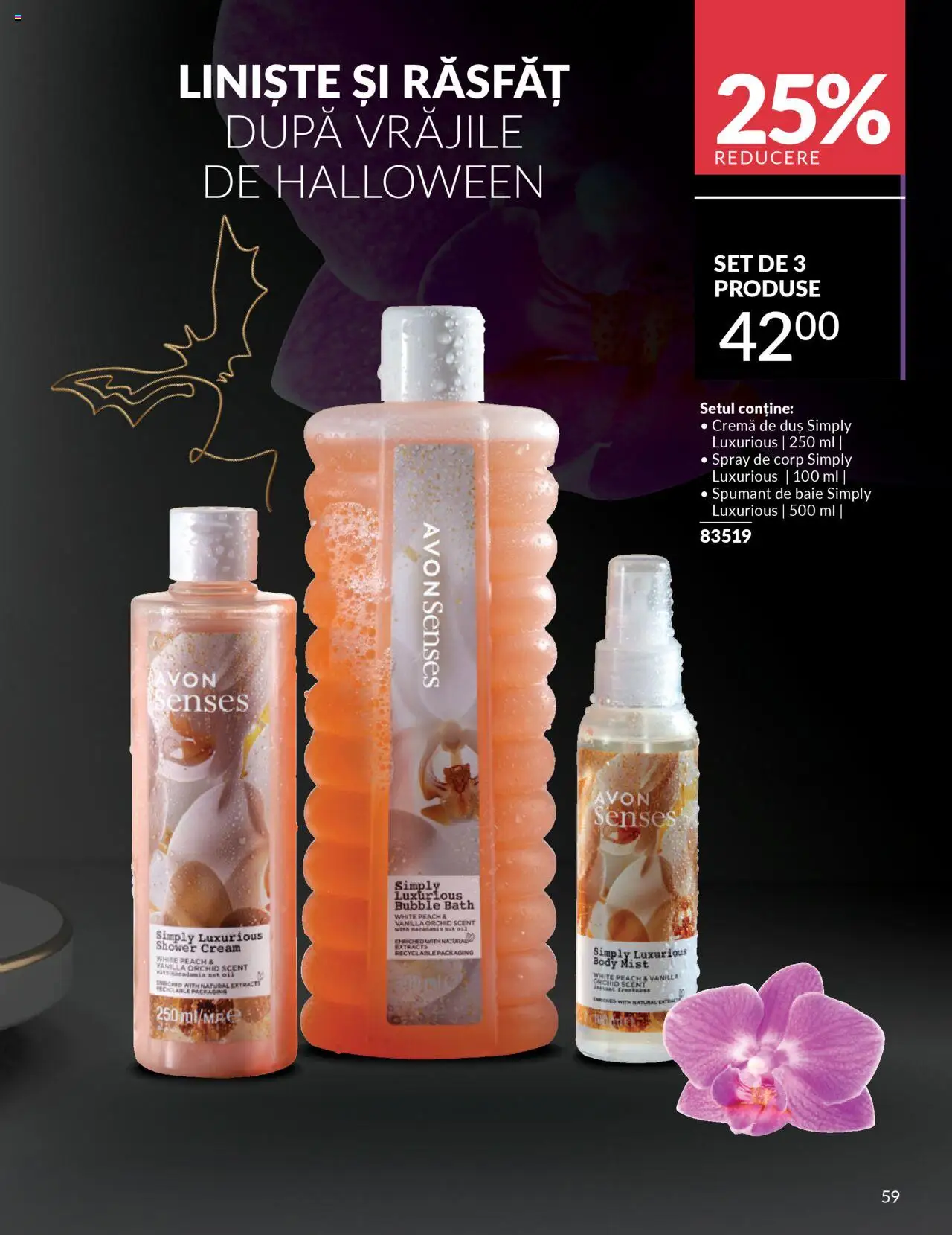 Catalog Avon 14 - 30 Octombrie 2025 | Pagina 59 | Produse: Body, Duș, Cremă, Spumant de baie