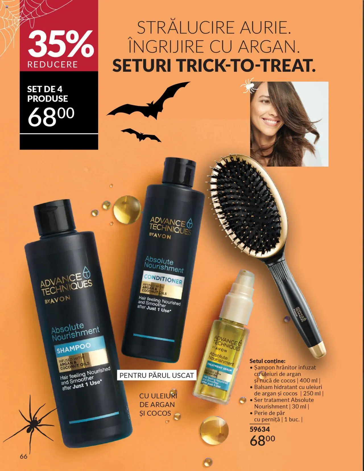 Catalog Avon 14 - 30 Octombrie 2025 | Pagina 66 | Produse: Perie de păr, Serum, Șampon, Balsam