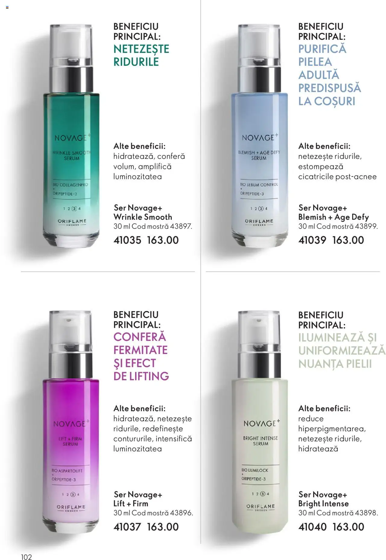 Catalog Oriflame 12 Noiembrie - 1 Decembrie 2025 | Pagina 102 | Produse: Şerit ödül, Serum