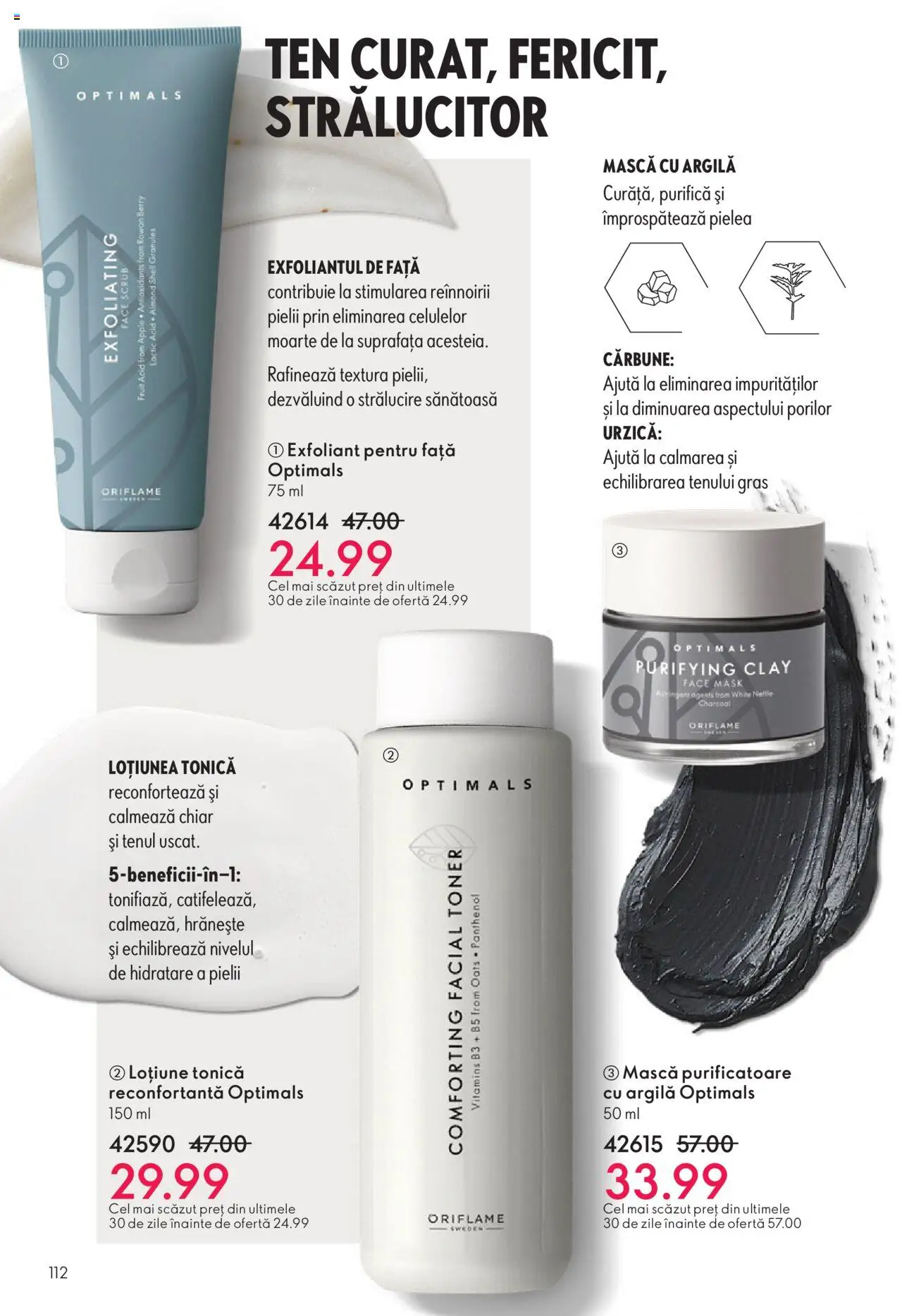 Catalog Oriflame 12 Noiembrie - 1 Decembrie 2025 | Pagina 112 | Produse: Loțiune tonică, Exfoliant, Scrub, Toner