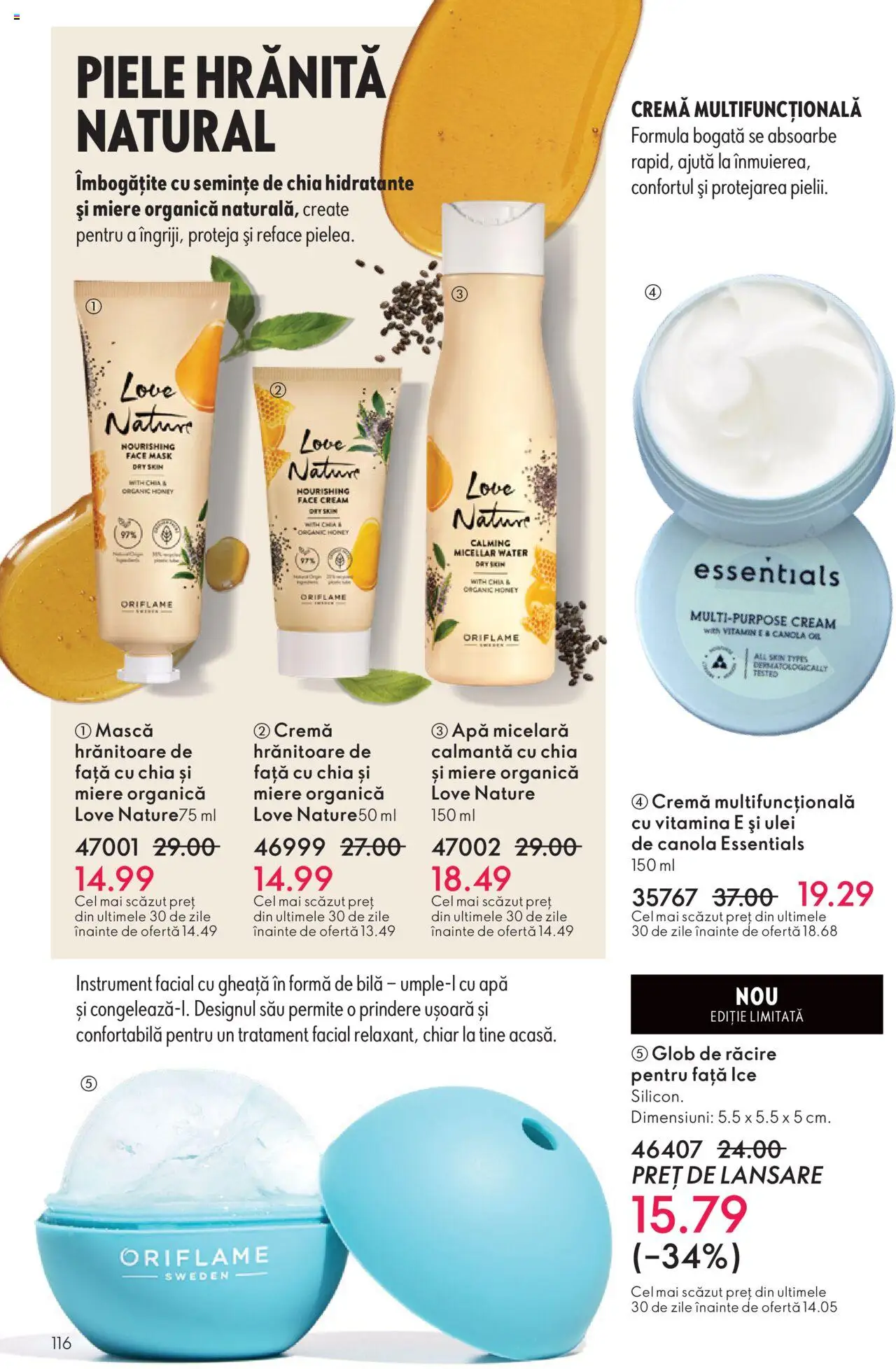 Catalog Oriflame 12 Noiembrie - 1 Decembrie 2025 | Pagina 116 | Produse: Semințe, Cremă, Apă micelară, Apă