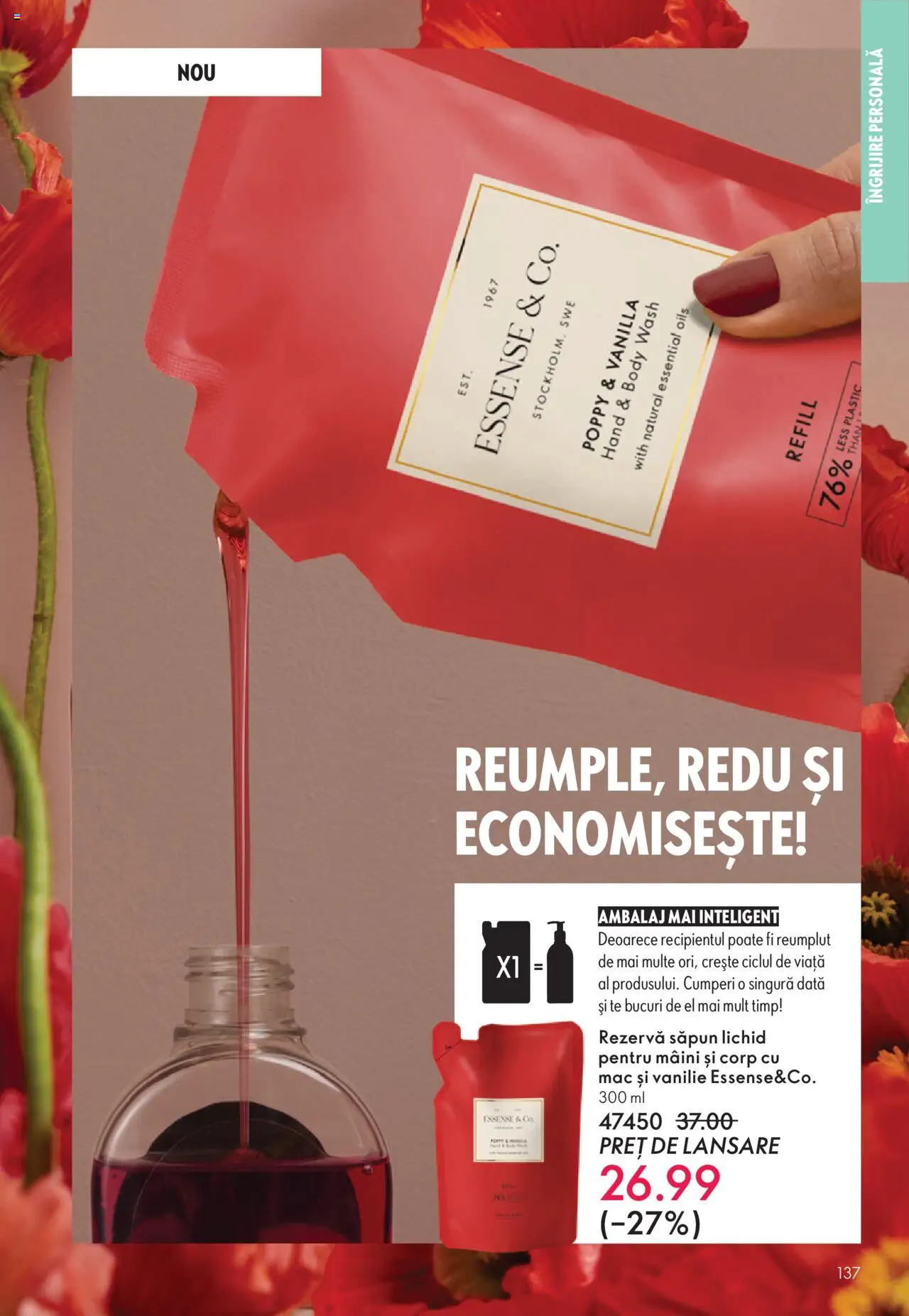 Catalog Oriflame 12 Noiembrie - 1 Decembrie 2025 | Pagina 137 | Produse: Body, Săpun, Săpun lichid, Rezervă săpun