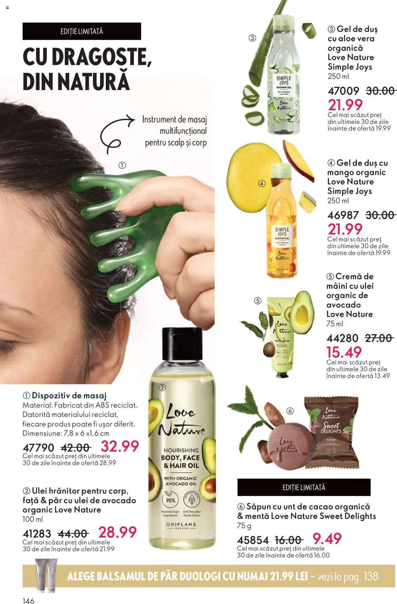 Catalog Oriflame 12 Noiembrie - 1 Decembrie 2025 | Pagina 146 | Produse: Unt, Cremă de mâini, Săpun, Gel de duș