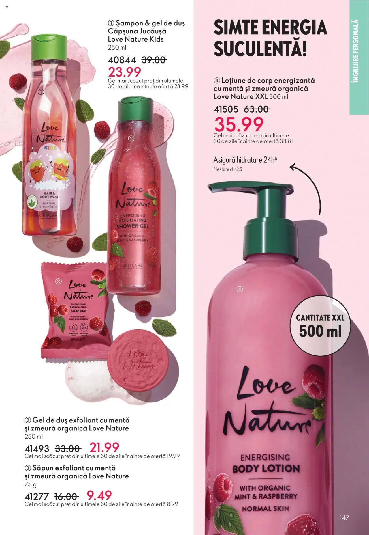 Catalog Oriflame 12 Noiembrie - 1 Decembrie 2025 | Pagina 147 | Produse: Zmeură, Exfoliant, Body, Săpun