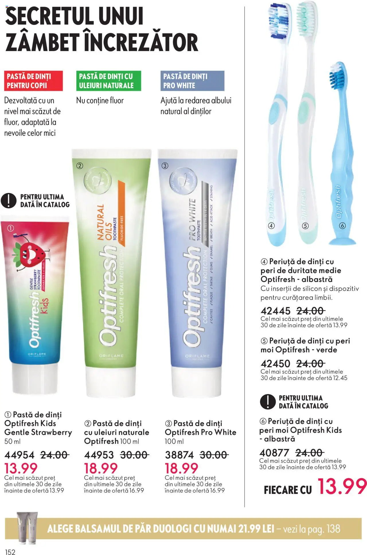 Catalog Oriflame 12 Noiembrie - 1 Decembrie 2025 | Pagina 152 | Produse: Mici, Pastă de dinți, Periuță de dinți
