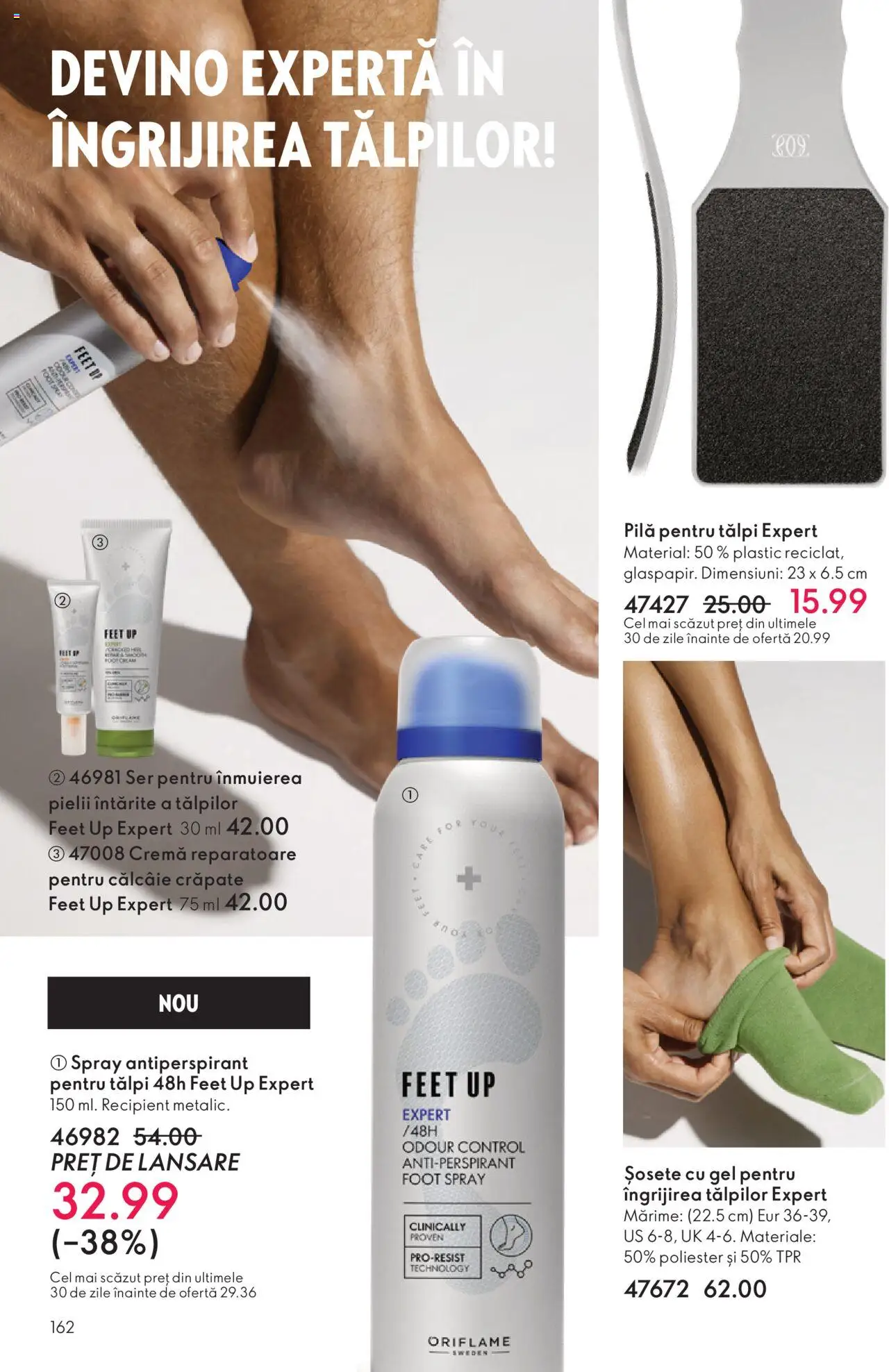 Catalog Oriflame 12 Noiembrie - 1 Decembrie 2025 | Pagina 162 | Produse: Cremă, Antiperspirant, Șosete