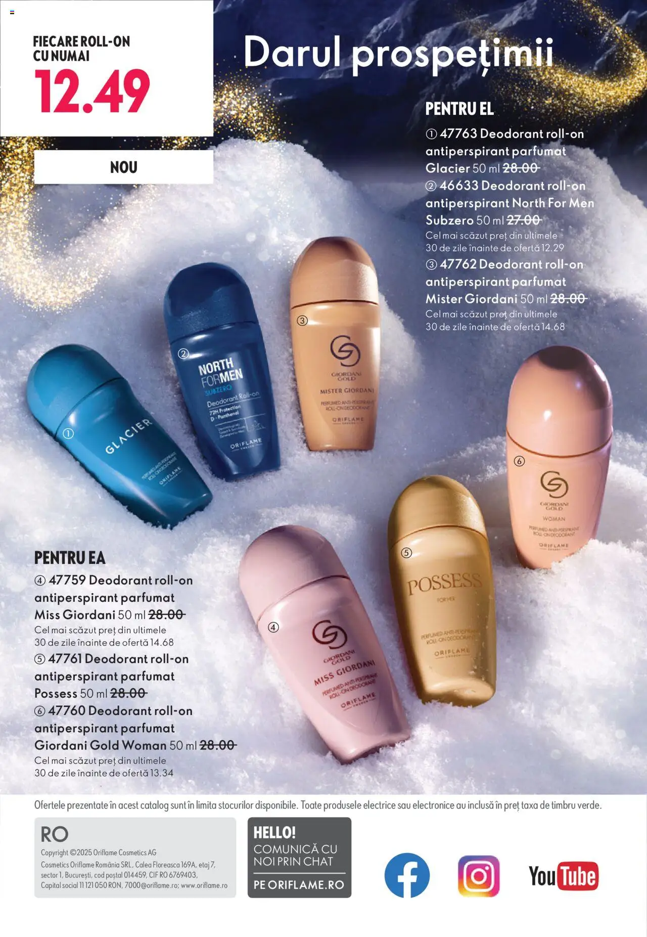 Catalog Oriflame 12 Noiembrie - 1 Decembrie 2025 | Pagina 180 | Produse: Deodorant, Antiperspirant
