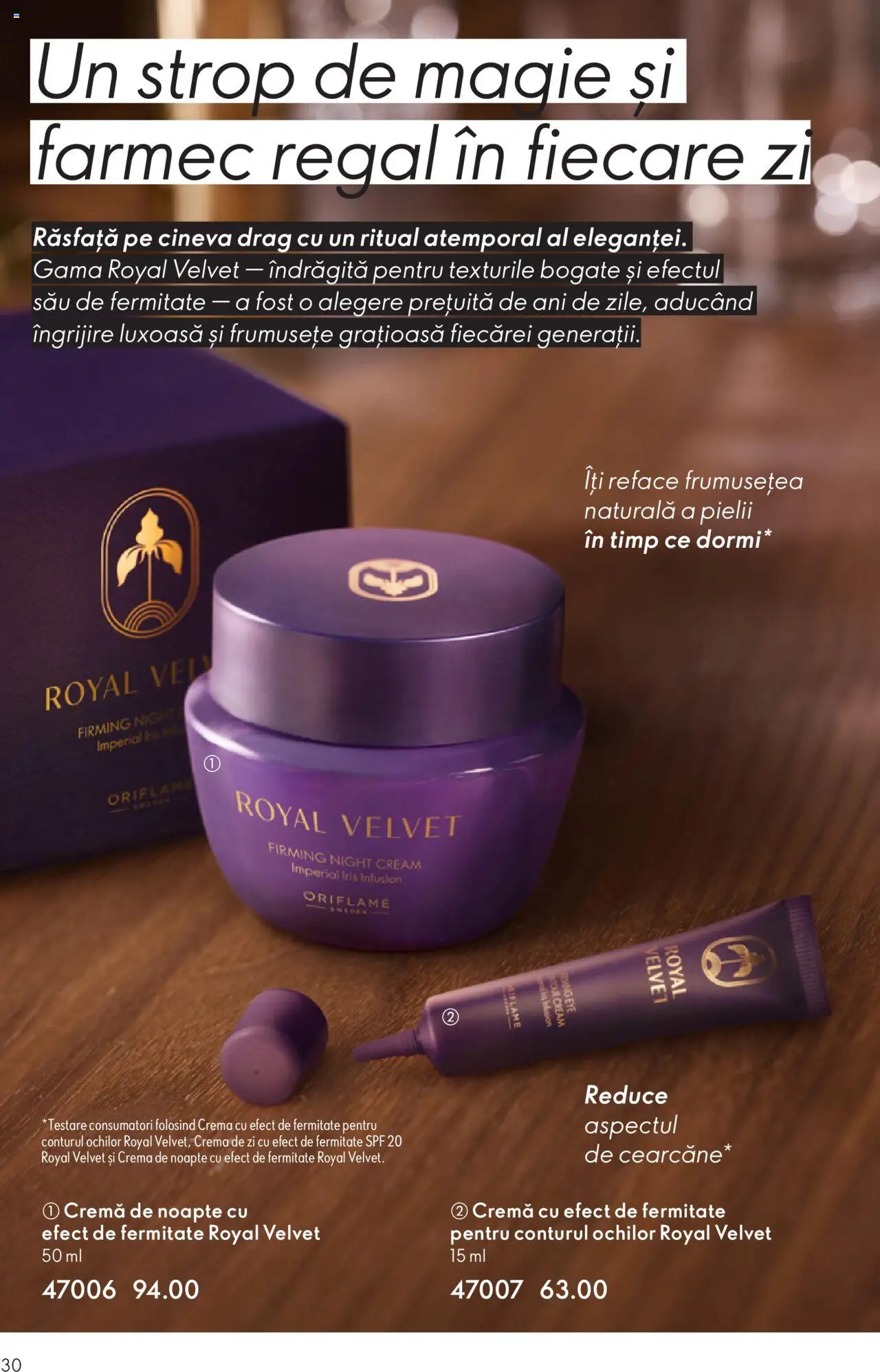 Catalog Oriflame 12 Noiembrie - 1 Decembrie 2025 | Pagina 30 | Produse: Cremă de zi, Cremă de noapte, Cremă
