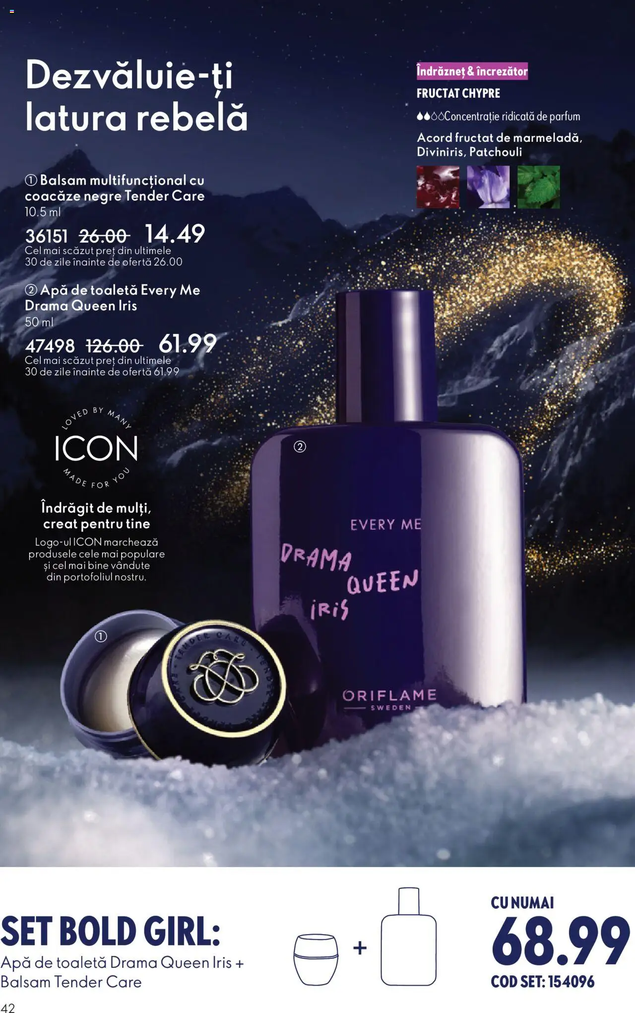 Catalog Oriflame 12 Noiembrie - 1 Decembrie 2025 | Pagina 42 | Produse: Toaletă, Parfum, Apă de toaletă, Balsam