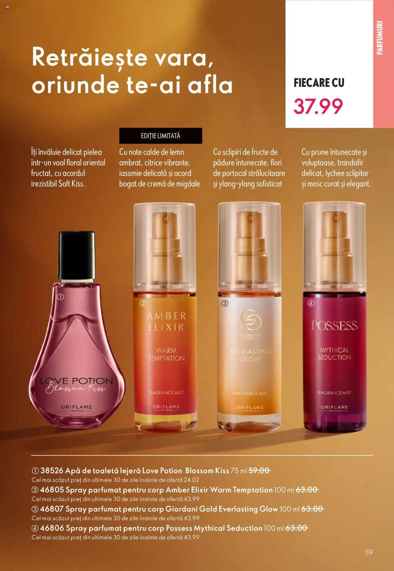Catalog Oriflame 12 Noiembrie - 1 Decembrie 2025 | Pagina 59 | Produse: Elixir, Apă de toaletă, Migdale, Prune