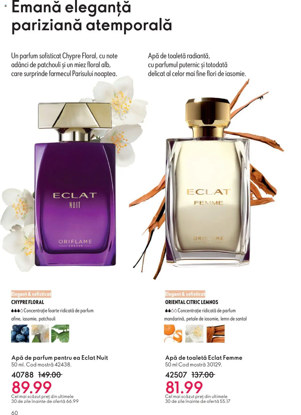 Catalog Oriflame 12 Noiembrie - 1 Decembrie 2025 | Pagina 60 | Produse: Apă de parfum, Toaletă, Parfum, Apă