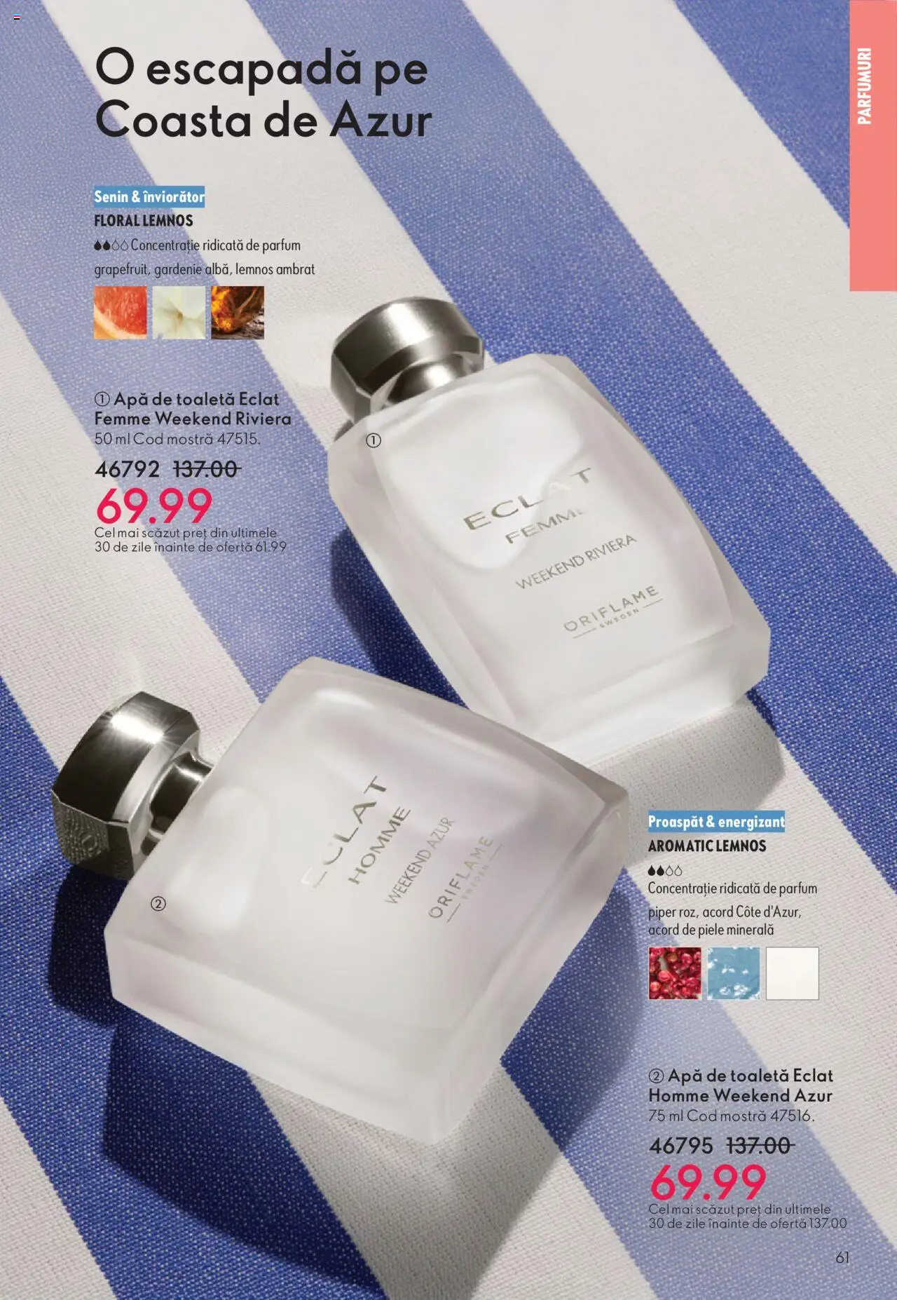 Catalog Oriflame 12 Noiembrie - 1 Decembrie 2025 | Pagina 61 | Produse: Toaletă, Parfum, Apă de toaletă, Apă