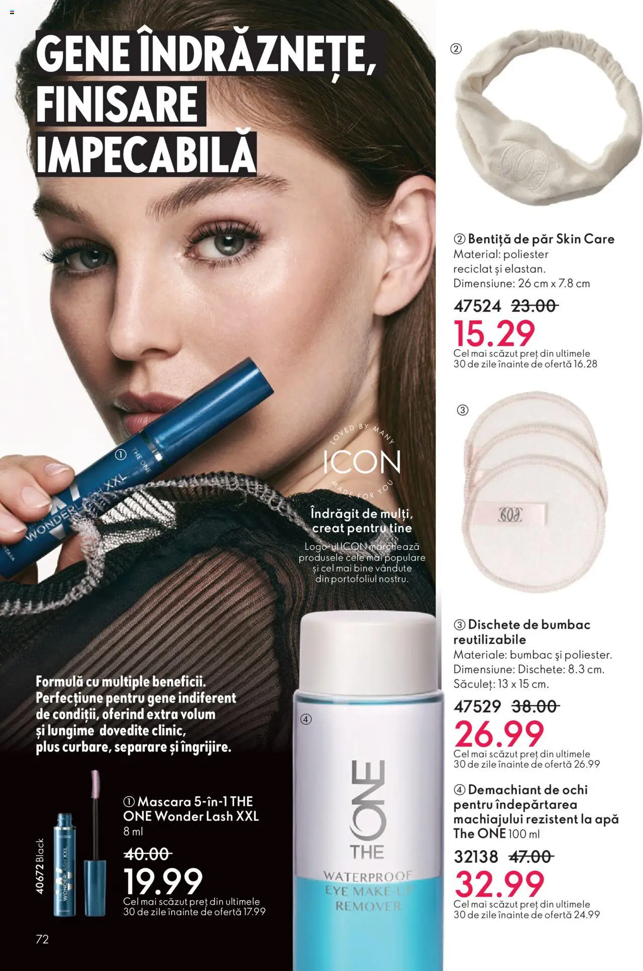 Catalog Oriflame 12 Noiembrie - 1 Decembrie 2025 | Pagina 72 | Produse: Bentiță de păr, Demachiant, Mascara, Demachiant de ochi