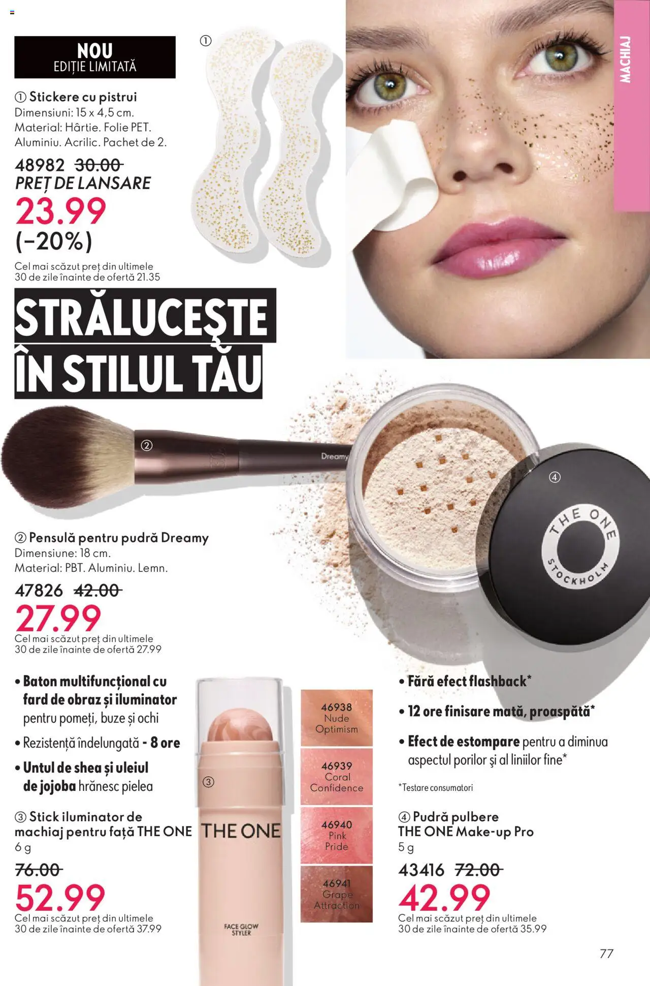 Catalog Oriflame 12 Noiembrie - 1 Decembrie 2025 | Pagina 77 | Produse: Machiaj, Pudră, Iluminator