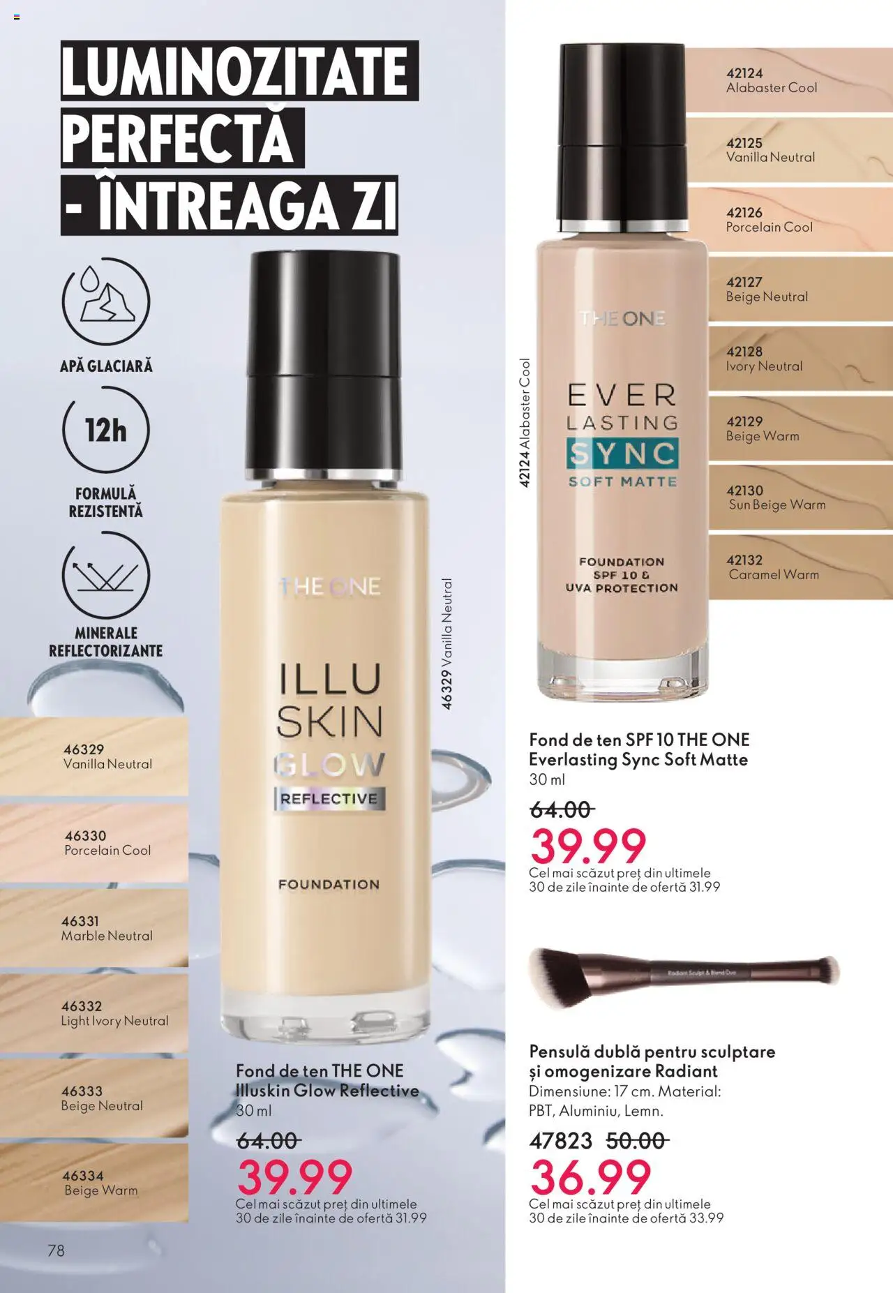 Catalog Oriflame 12 Noiembrie - 1 Decembrie 2025 | Pagina 78 | Produse: Fond de ten, Apă