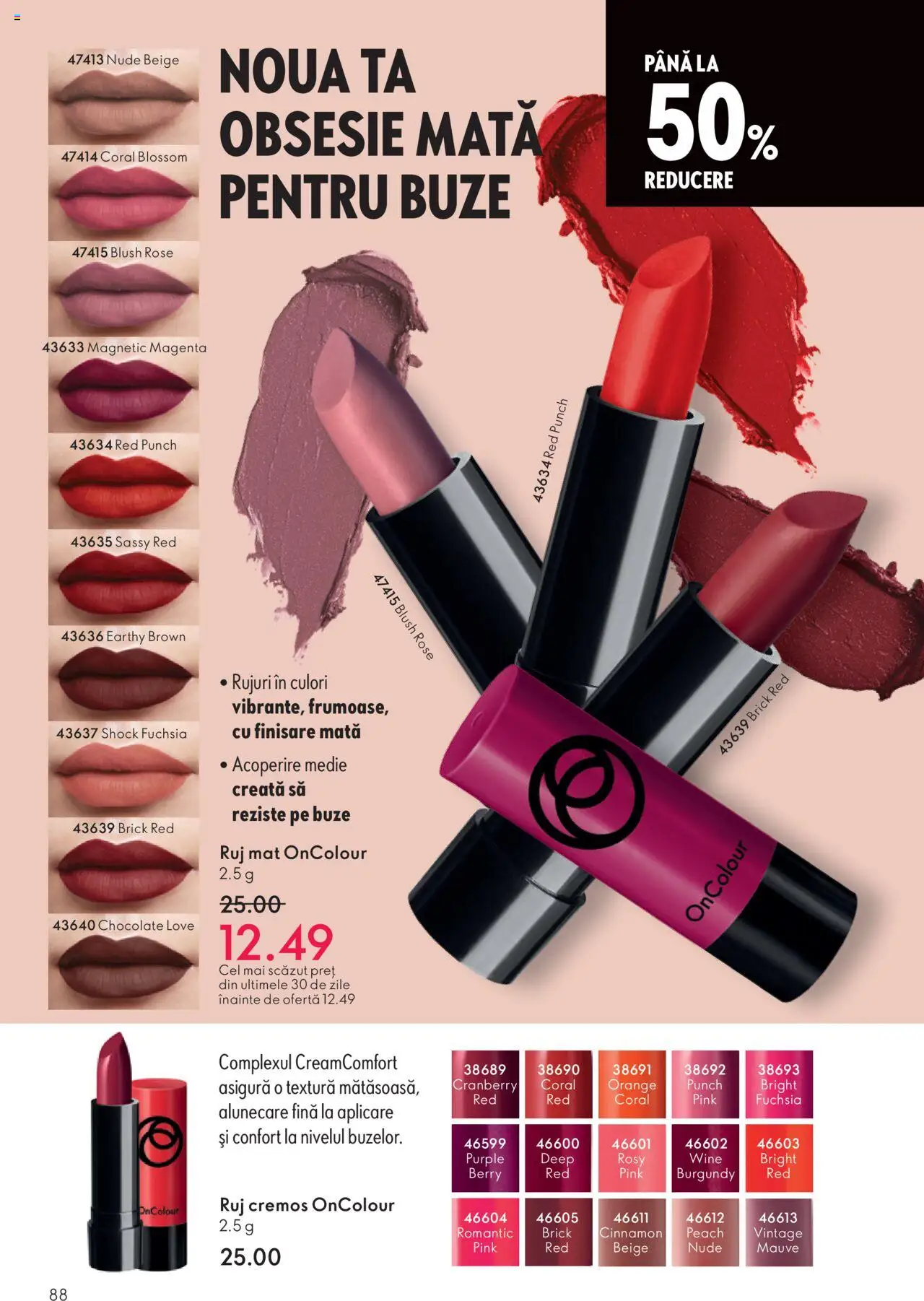 Catalog Oriflame 12 Noiembrie - 1 Decembrie 2025 | Pagina 88 | Produse: Blush, Ruj