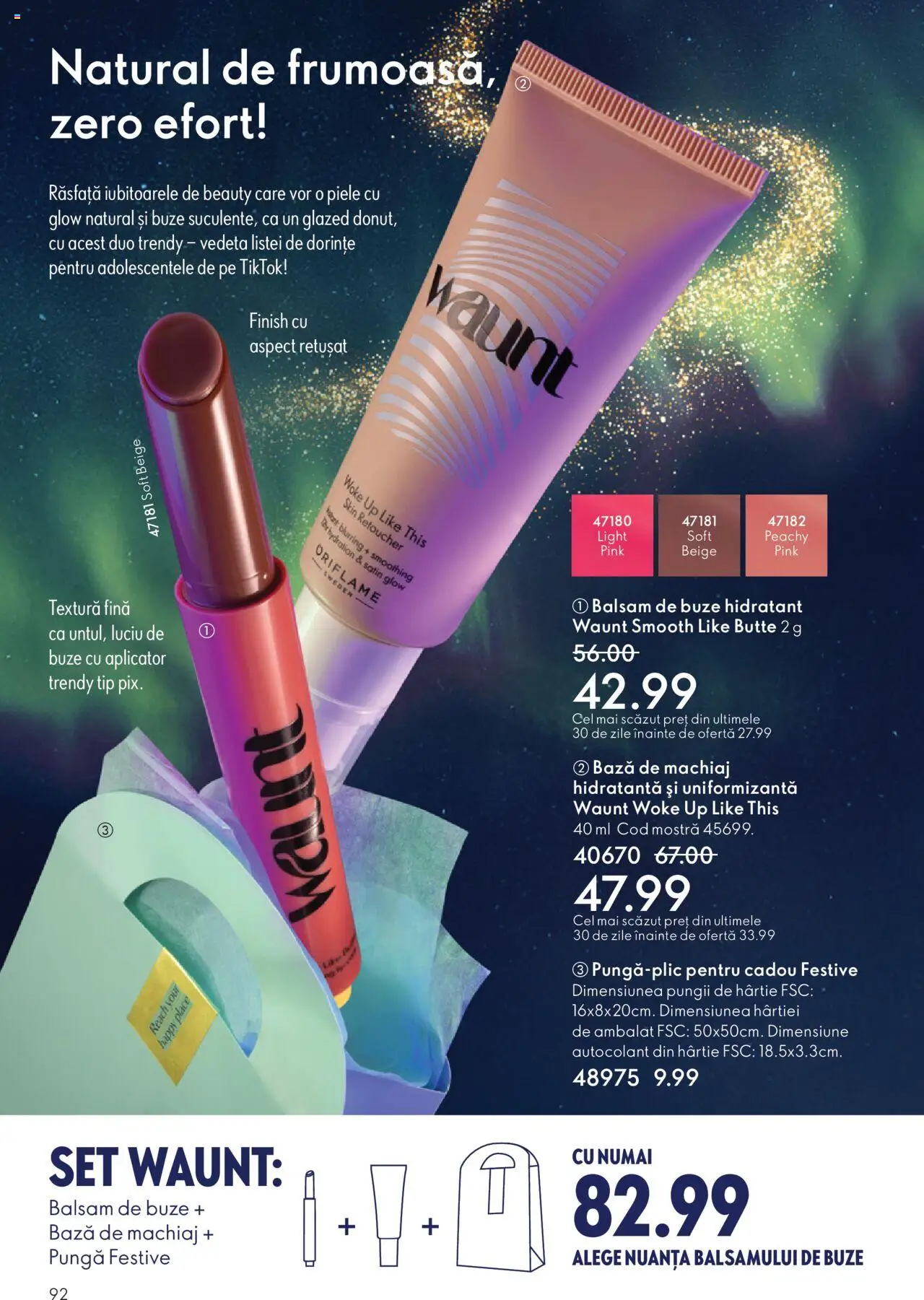 Catalog Oriflame 12 Noiembrie - 1 Decembrie 2025 | Pagina 92 | Produse: Pungă, Bază de machiaj, Machiaj, Balsam