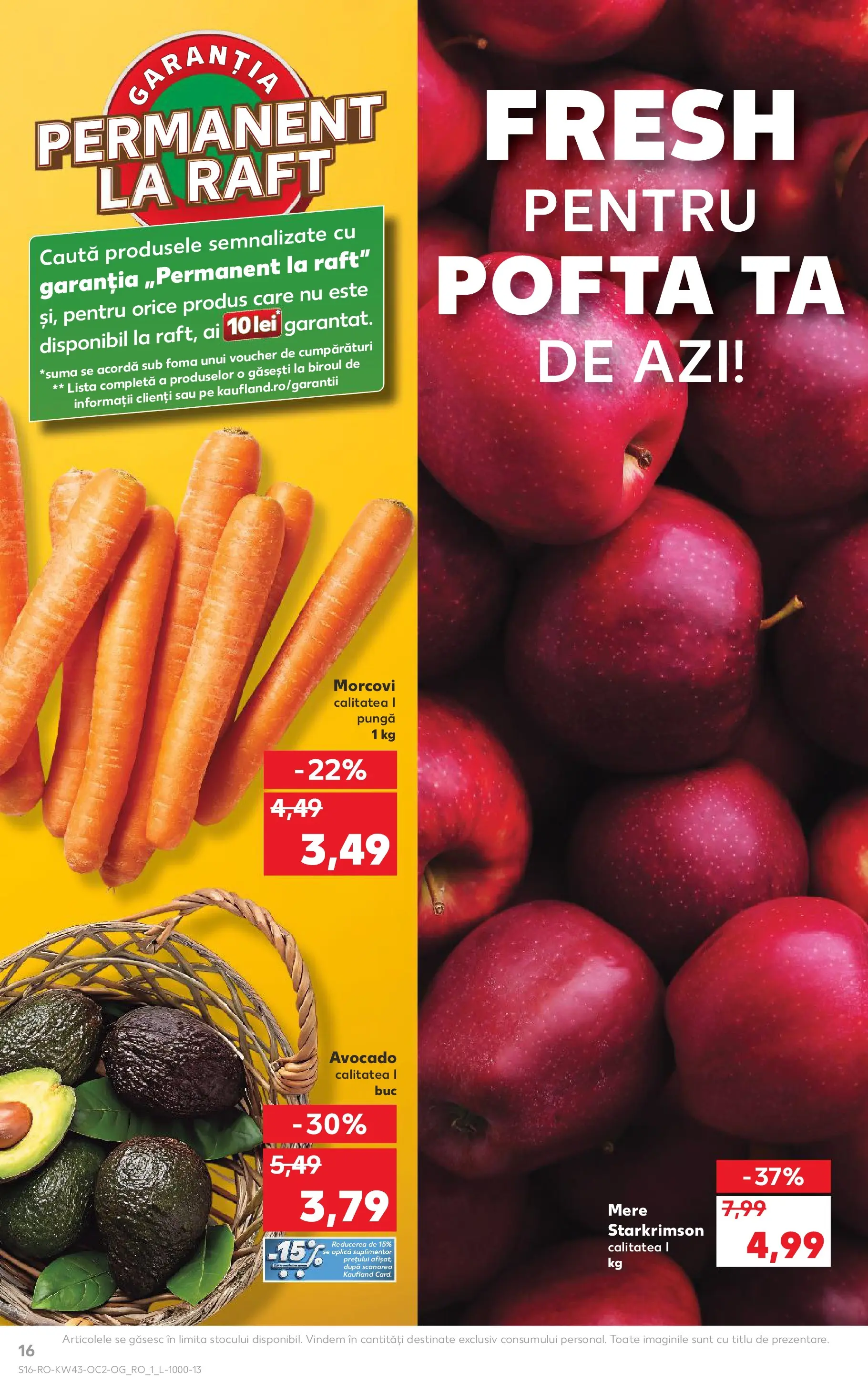 Catalog Kaufland 22 - 27 Octombrie 2025 | Pagina 16 | Produse: Pungă, Raft, Mere, Avocado
