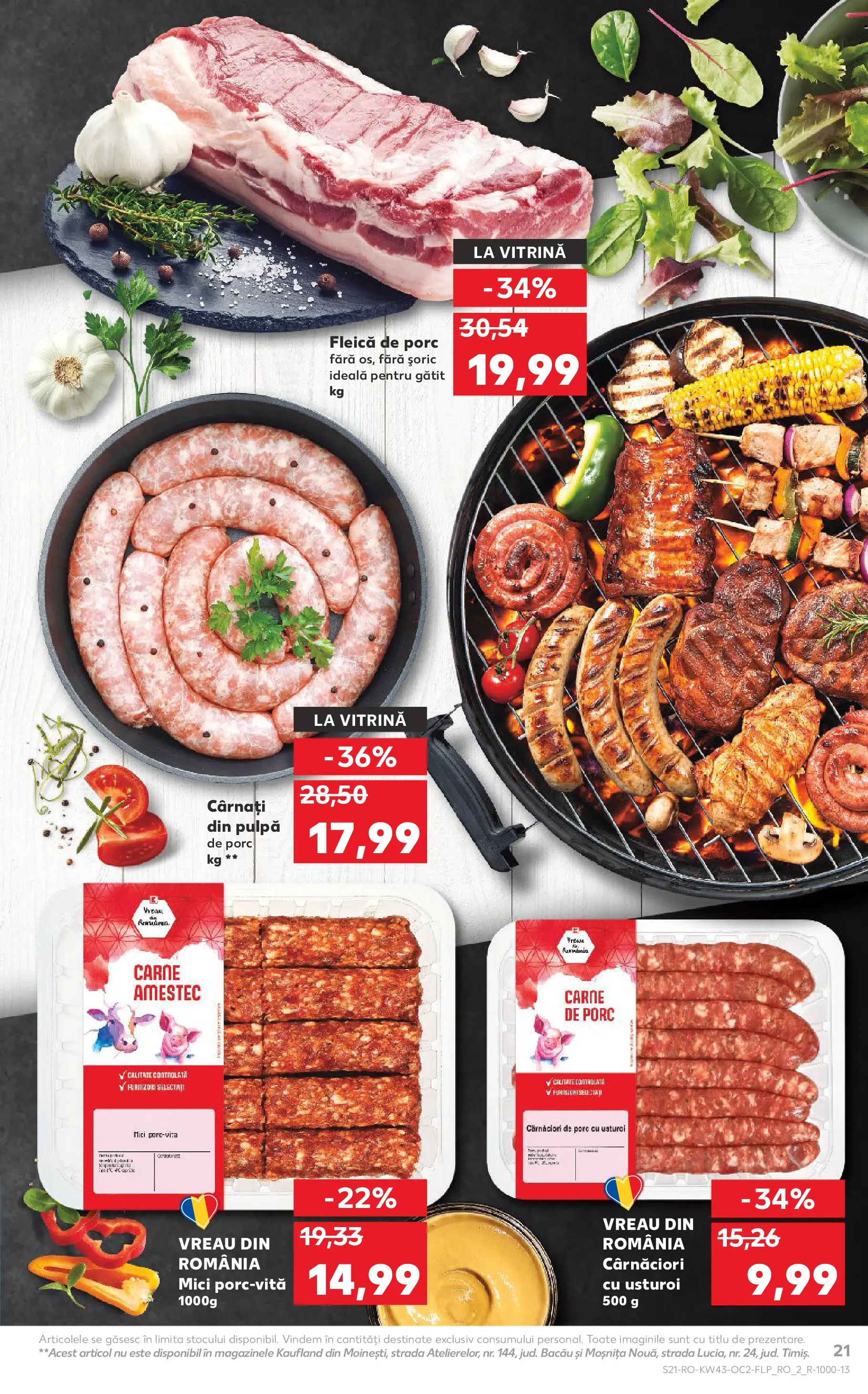 Catalog Kaufland 22 - 27 Octombrie 2025 | Pagina 21 | Produse: Vitrină, Carne De Porc, Fleică, Cârnați