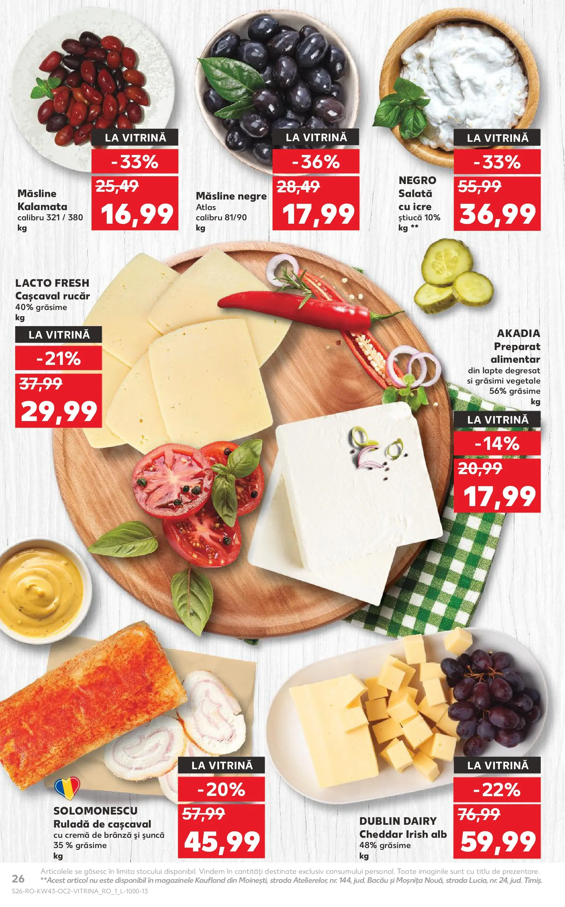 Catalog Kaufland 22 - 27 Octombrie 2025 | Pagina 26 | Produse: Hijyenik ped, Măsline, Șuncă, Cremă de brânză