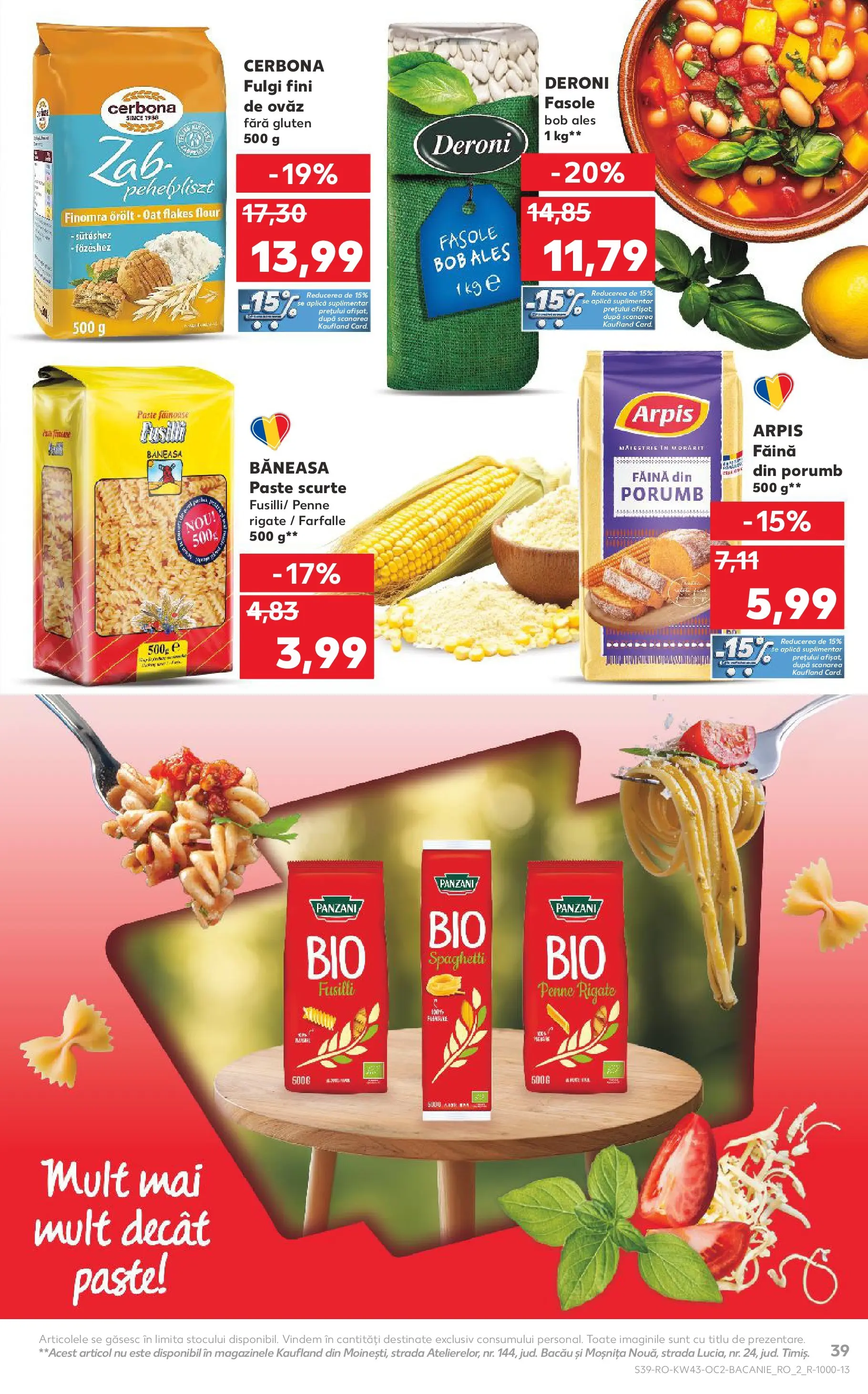 Catalog Kaufland 22 - 27 Octombrie 2025 | Pagina 39 | Produse: Şerit ödül, Făină, Paste, Fulgi