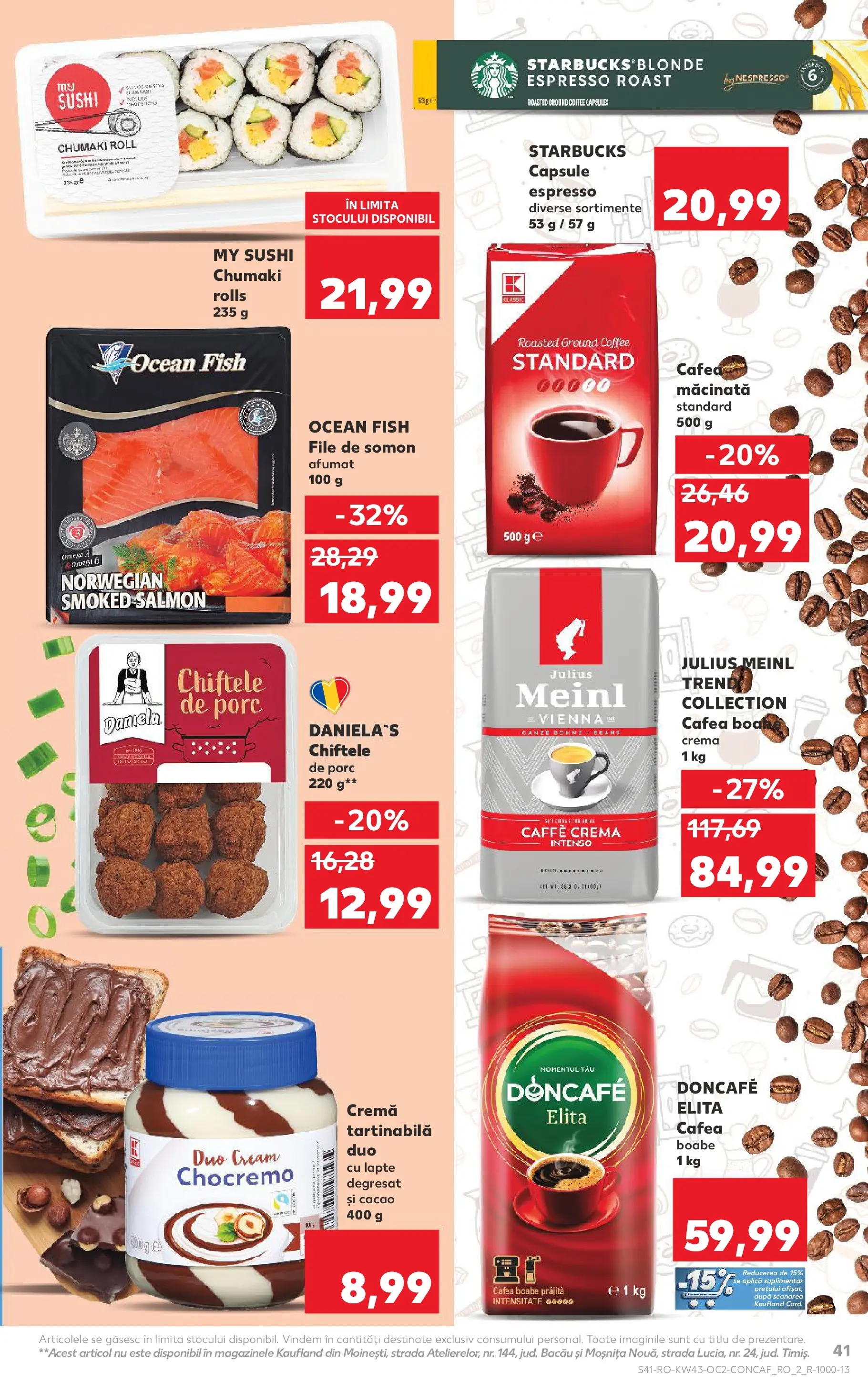 Catalog Kaufland 22 - 27 Octombrie 2025 | Pagina 41 | Produse: Lapte, Cafea, Cremă tartinabilă, Chiftele
