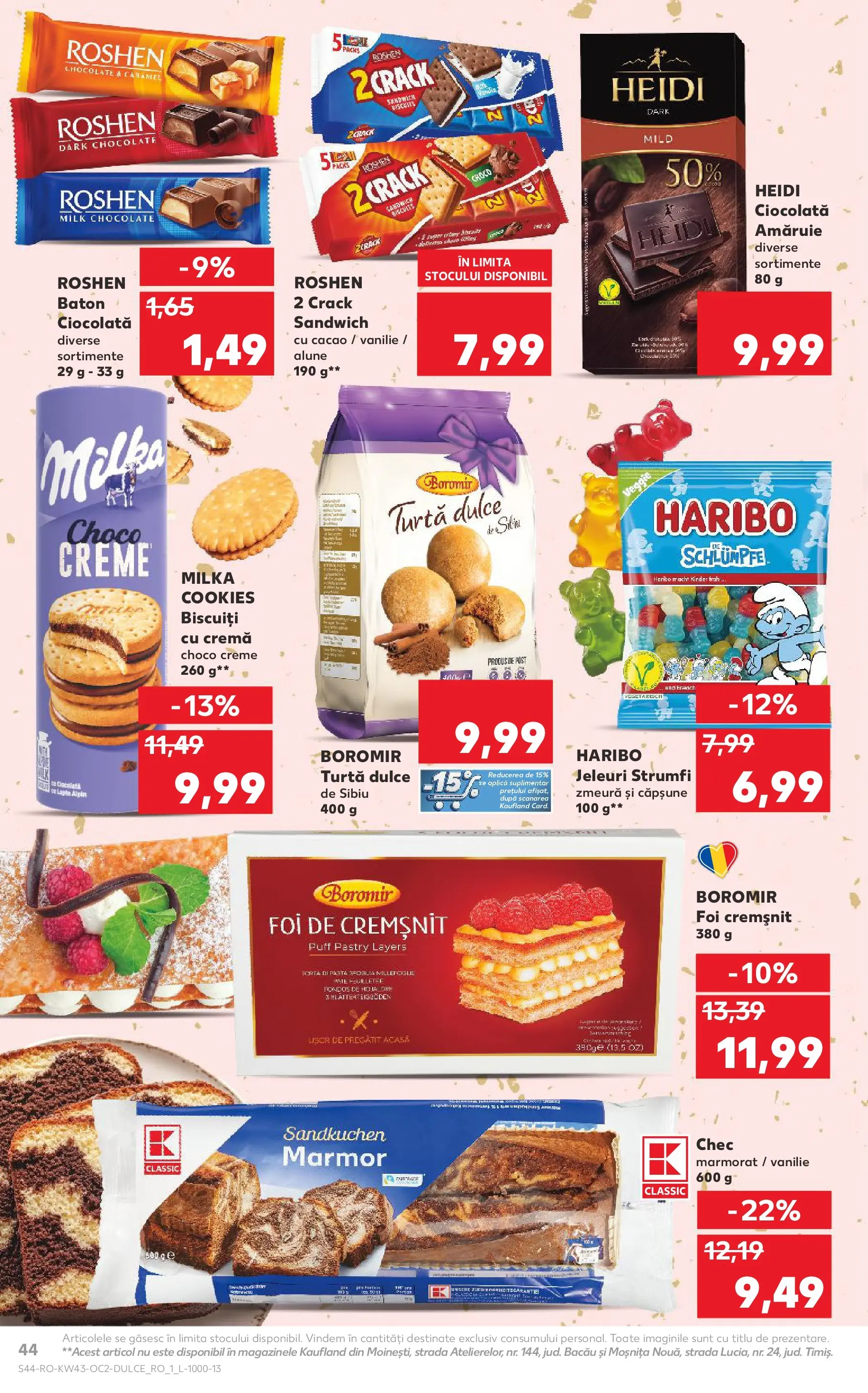 Catalog Kaufland 22 - 27 Octombrie 2025 | Pagina 44 | Produse: Cremă, Ciocolată, Cacao, Biscuiți
