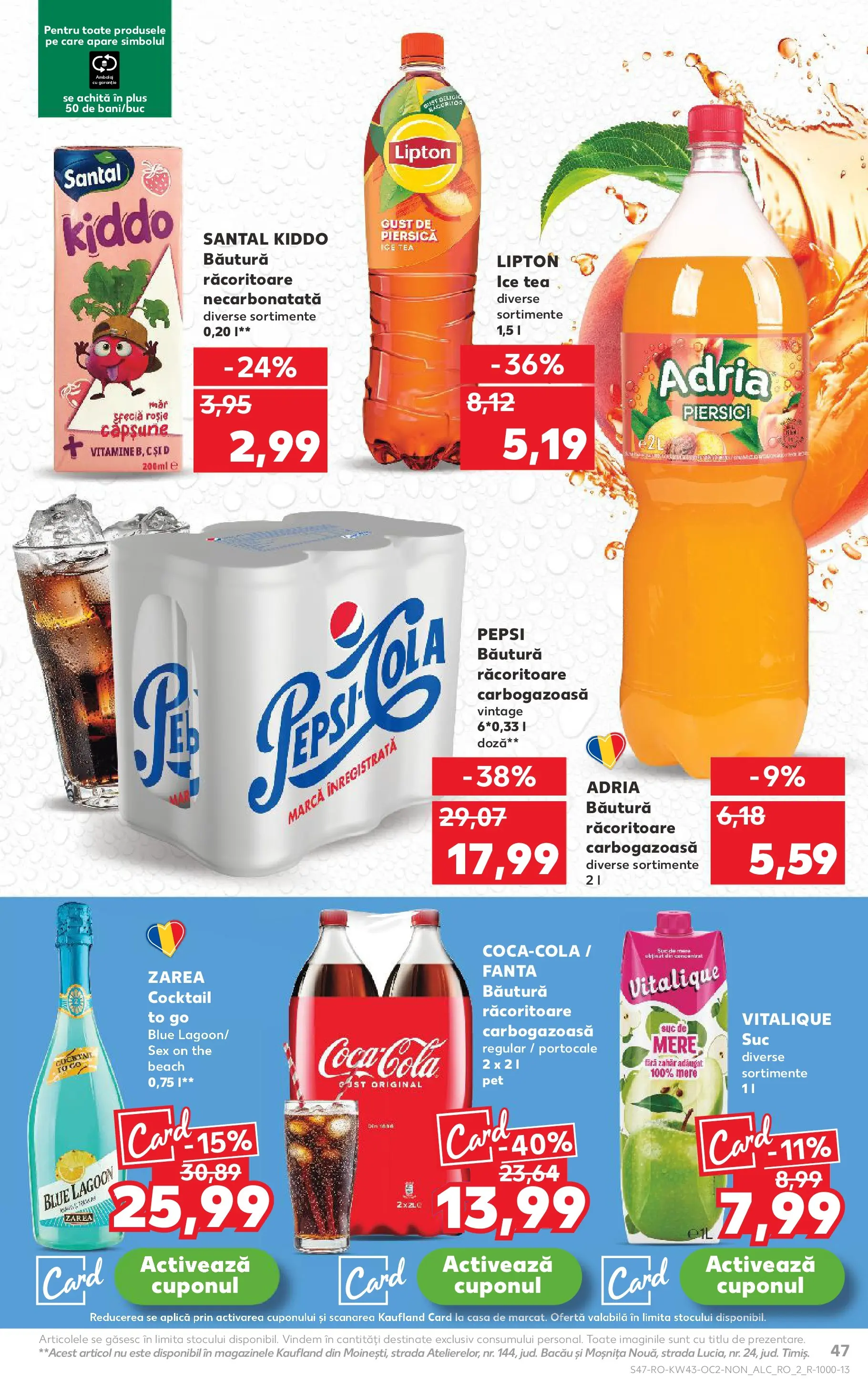Catalog Kaufland 22 - 27 Octombrie 2025 | Pagina 47 | Produse: Piersică, Amerikan servis, Suc, Zahăr