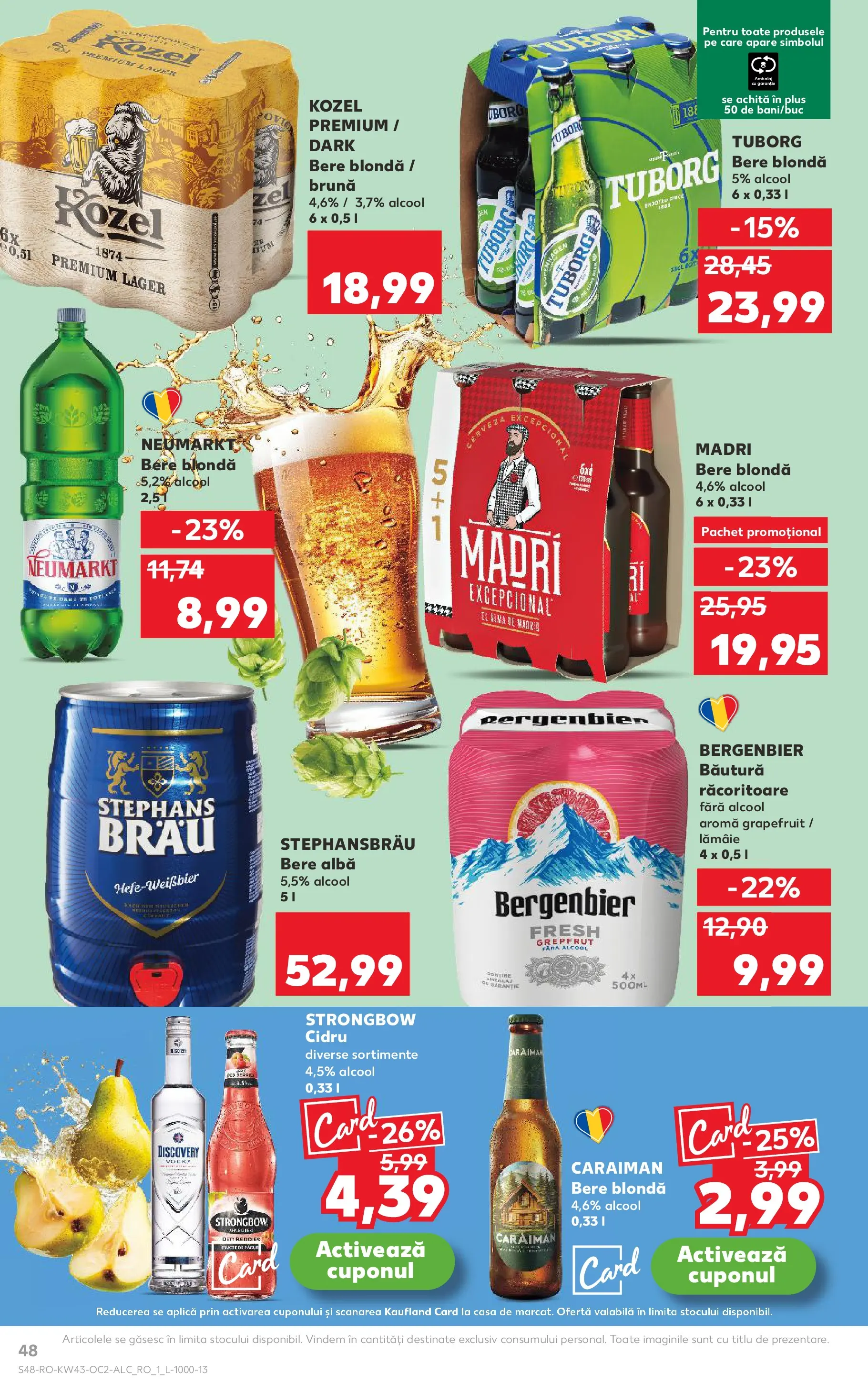 Catalog Kaufland 22 - 27 Octombrie 2025 | Pagina 48 | Produse: Bere, Plastik Kulübe, Grepfrut, Lămâie