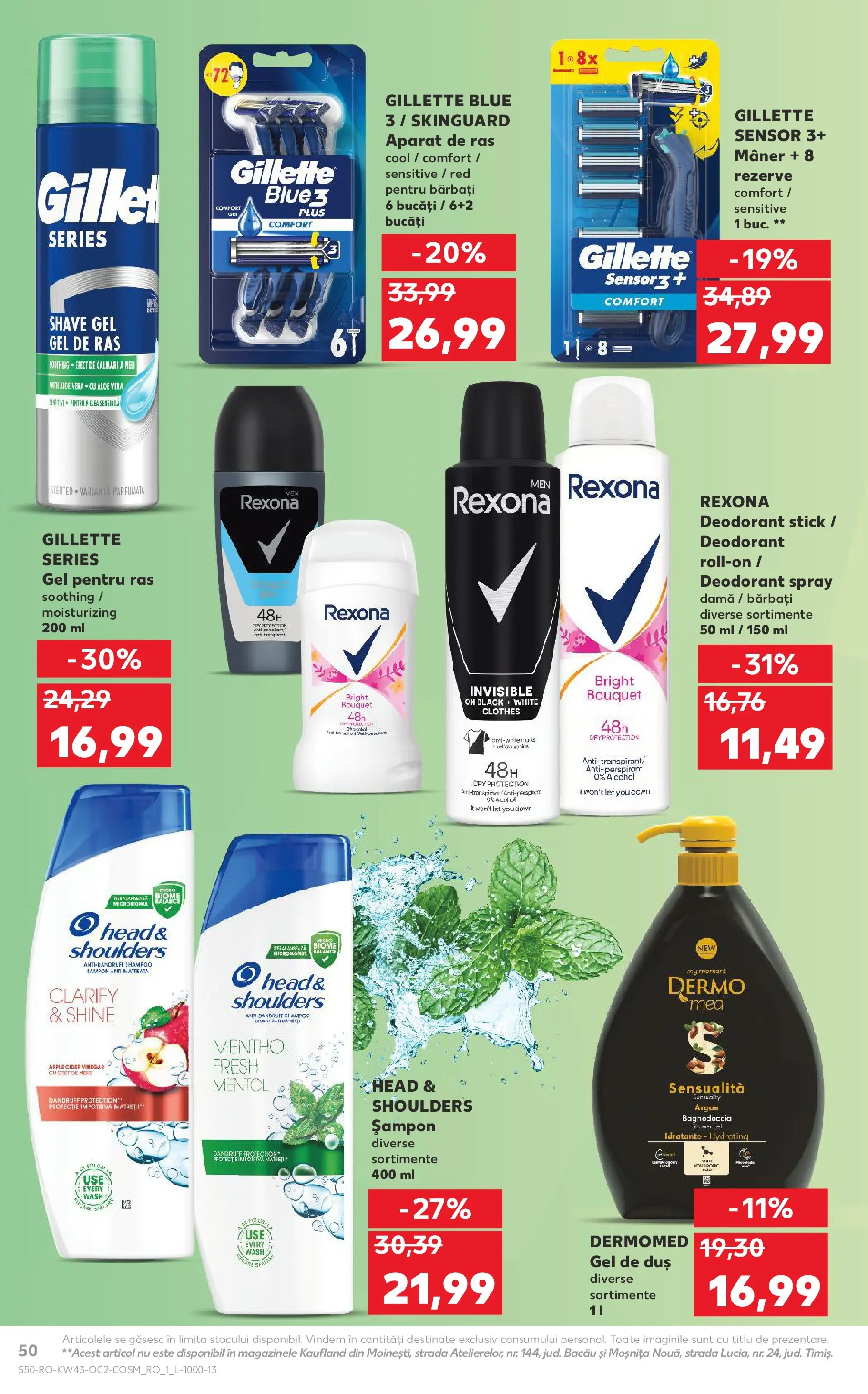 Catalog Kaufland 22 - 27 Octombrie 2025 | Pagina 50 | Produse: Gel de ras, Mâner, Duș, Șampon