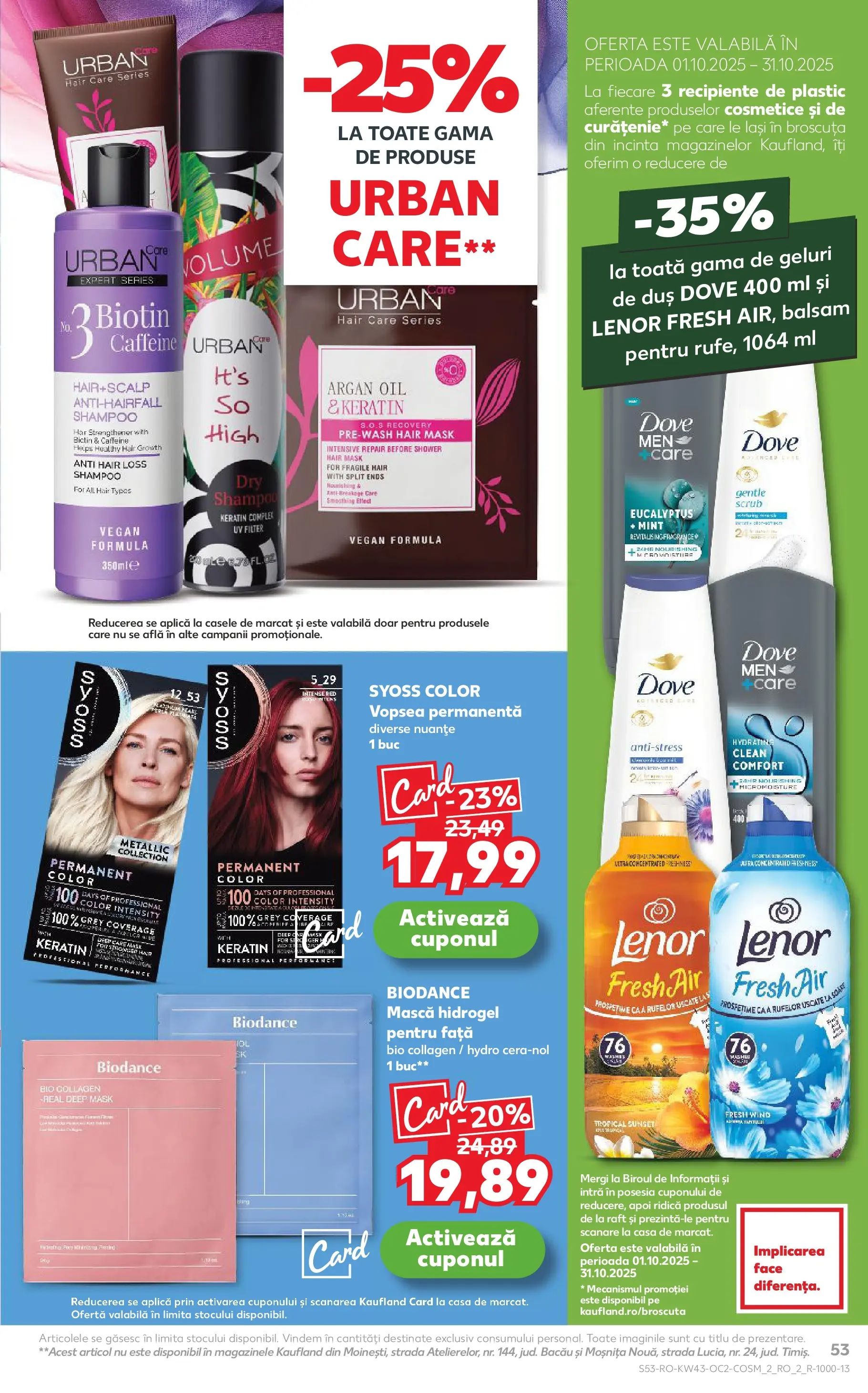 Catalog Kaufland 22 - 27 Octombrie 2025 | Pagina 53 | Produse: Şerit ödül, Vopsea, Balsam, Yorgan